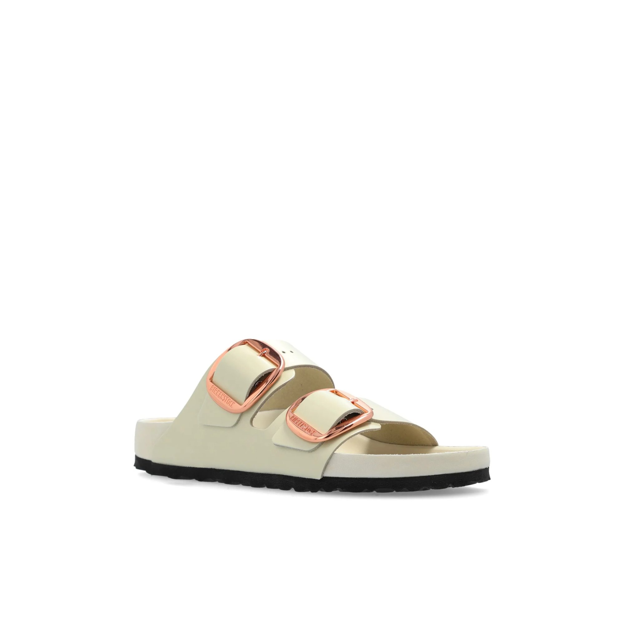 Arizona Big Buckle Exq Shine Ecru, Natural Leather Birkenstock vista1