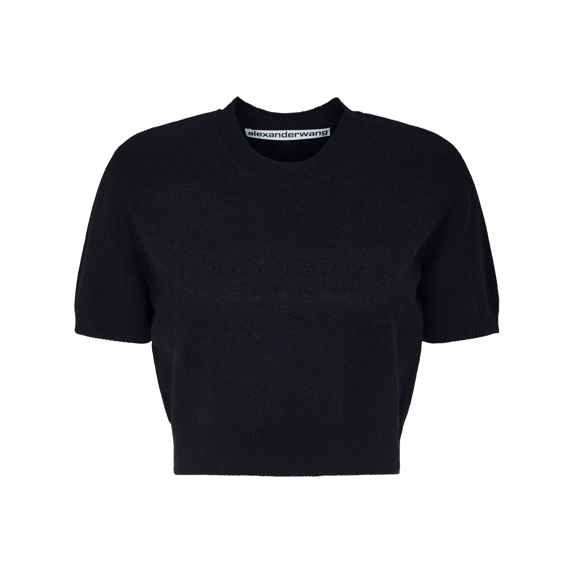 Embossed Logo Ribbed ss Tee Alexander Wang vista0