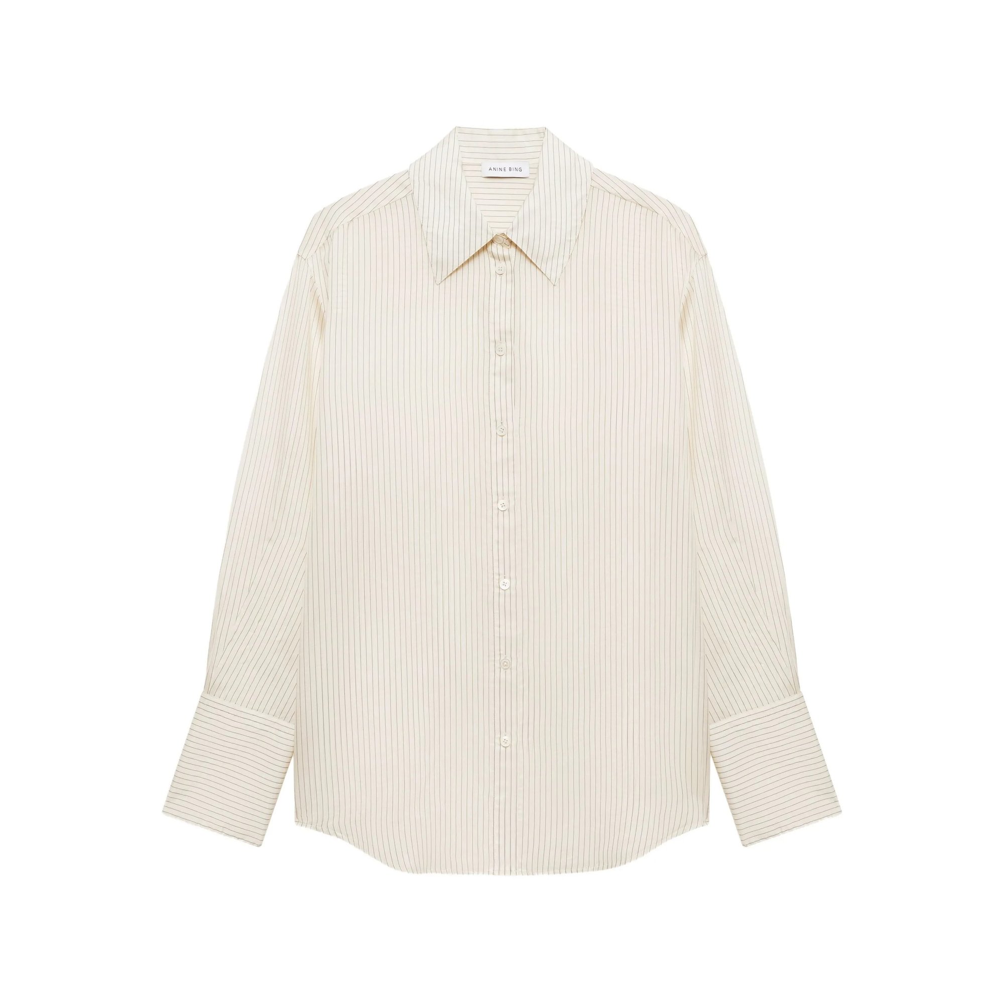 Bridget Shirt - Ivory And Black Pinstripe Anine Bing vista0