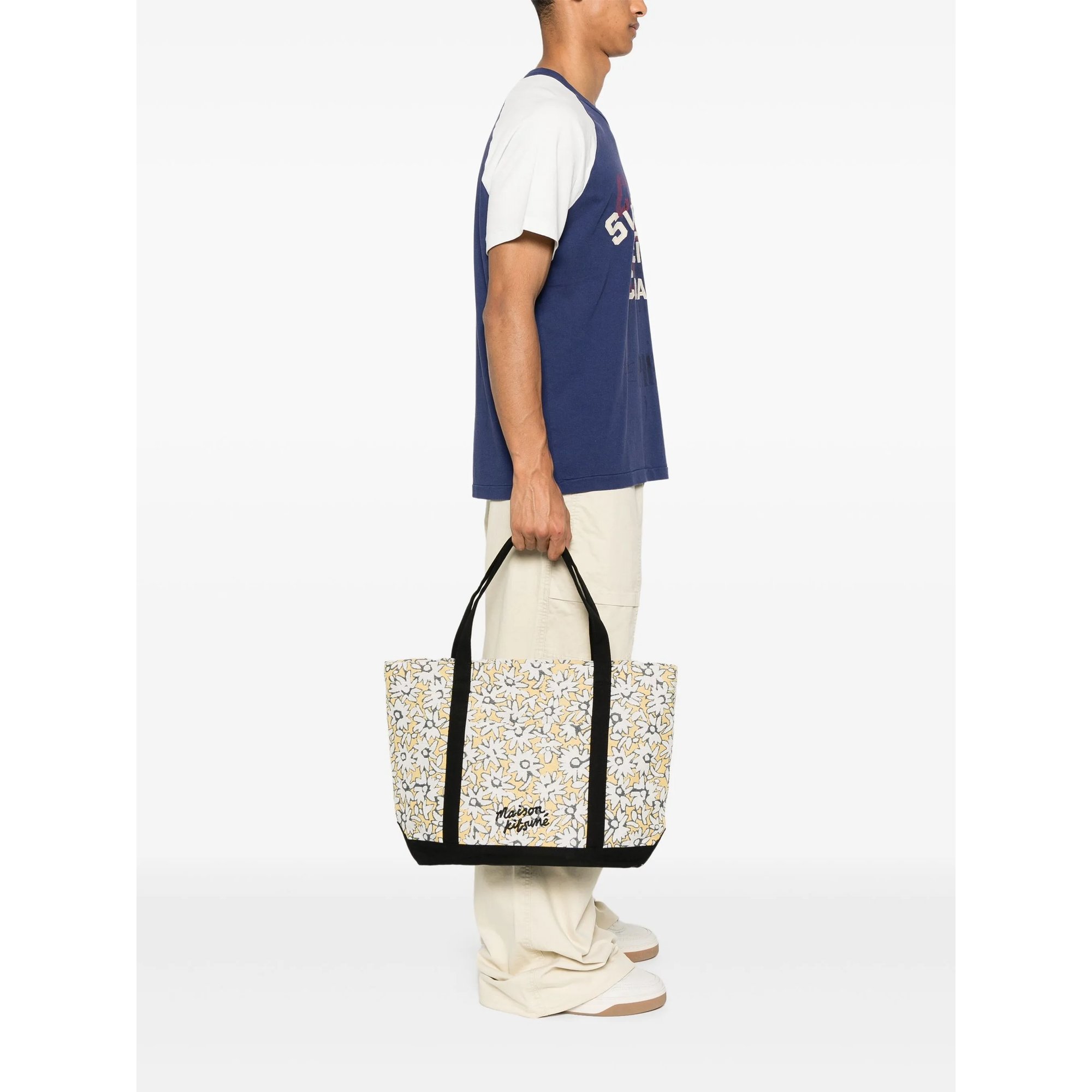 Daisy Field Large Jacquard Tote Maison Kitsuné vista1