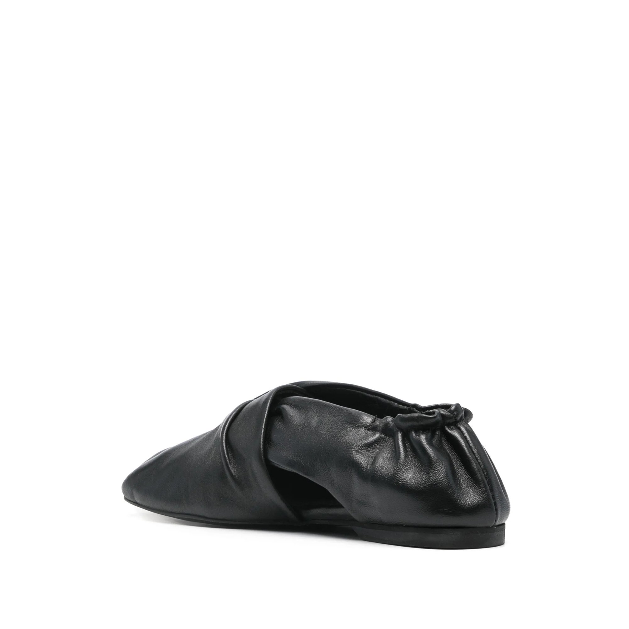 Alaula Black Leather Ballet Flats alohas vista2