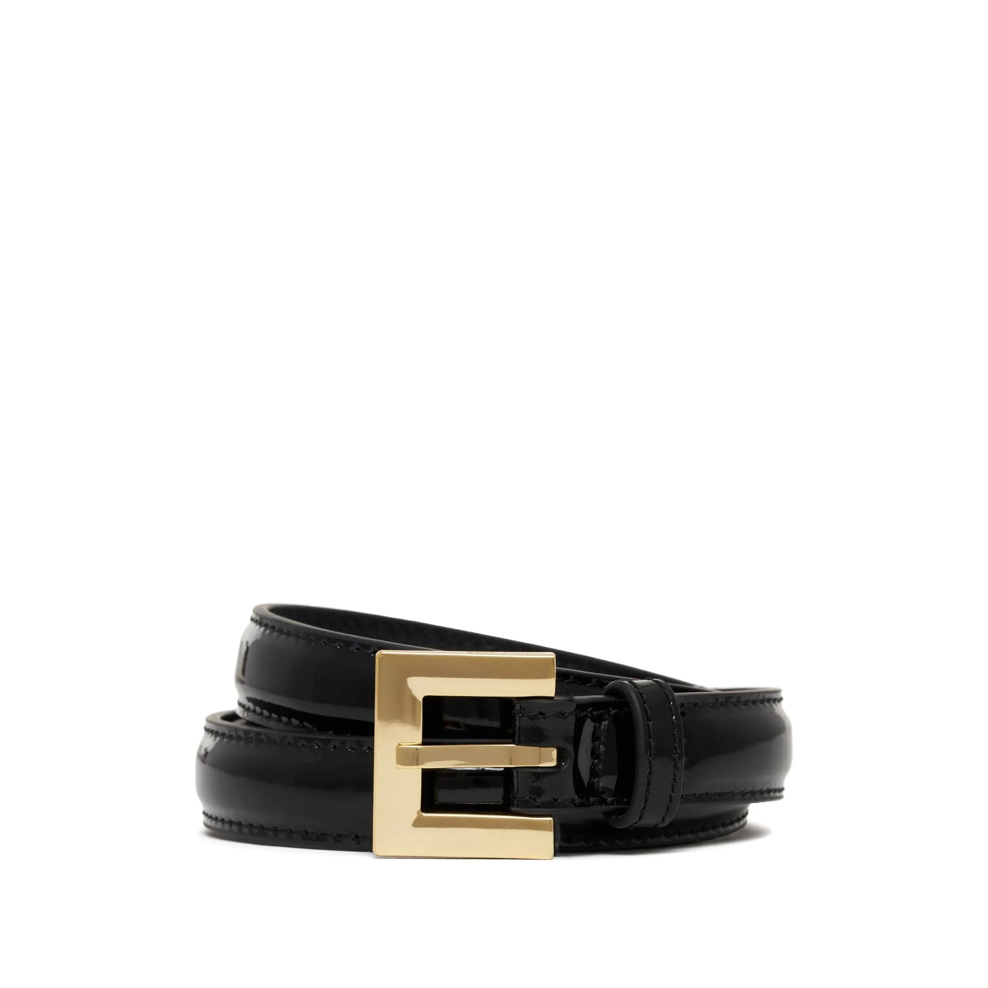 Nicola Belt - Black Patent Anine Bing vista1