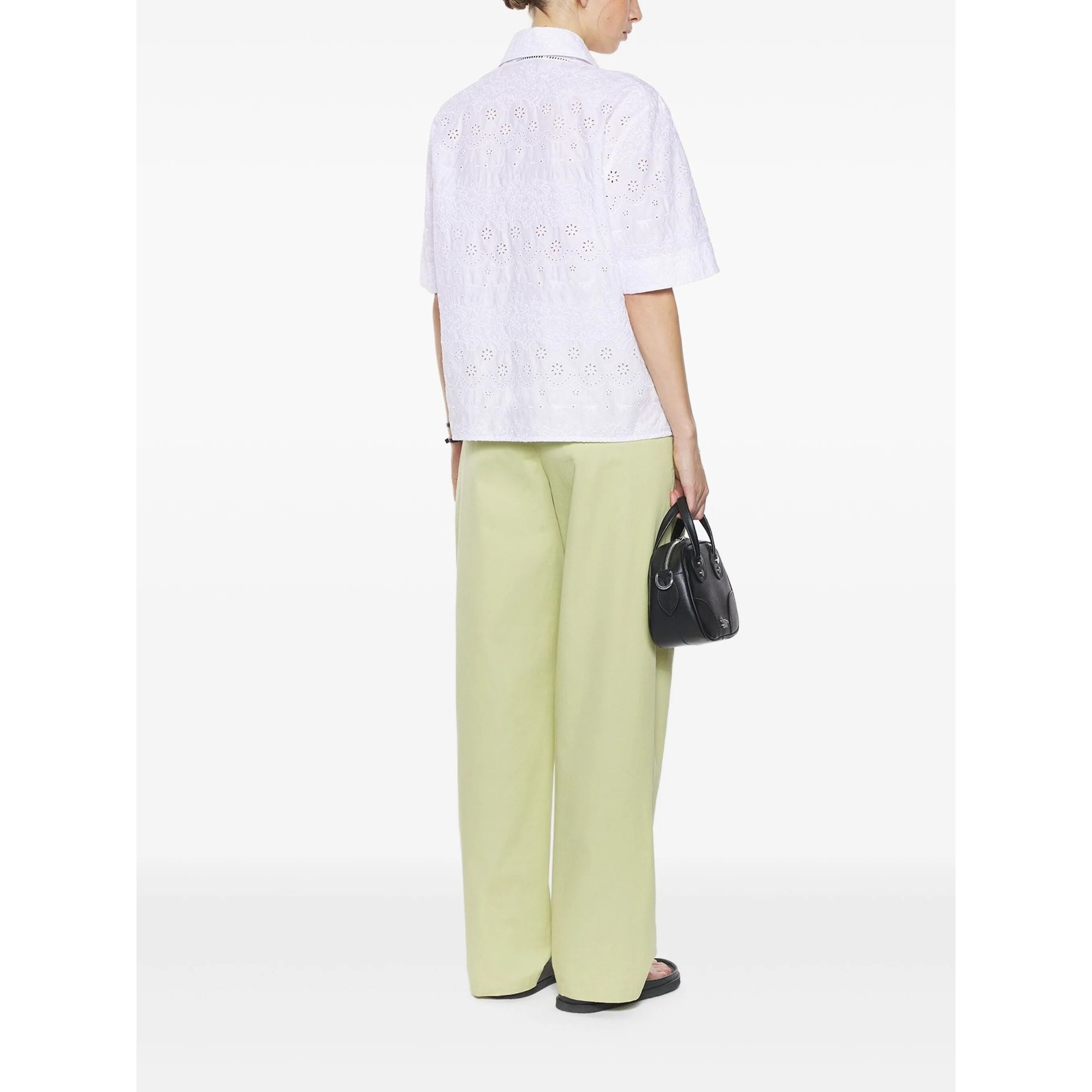 Broderie Anglaise Boxy Short Sleeve Shirt Maison Kitsuné vista2