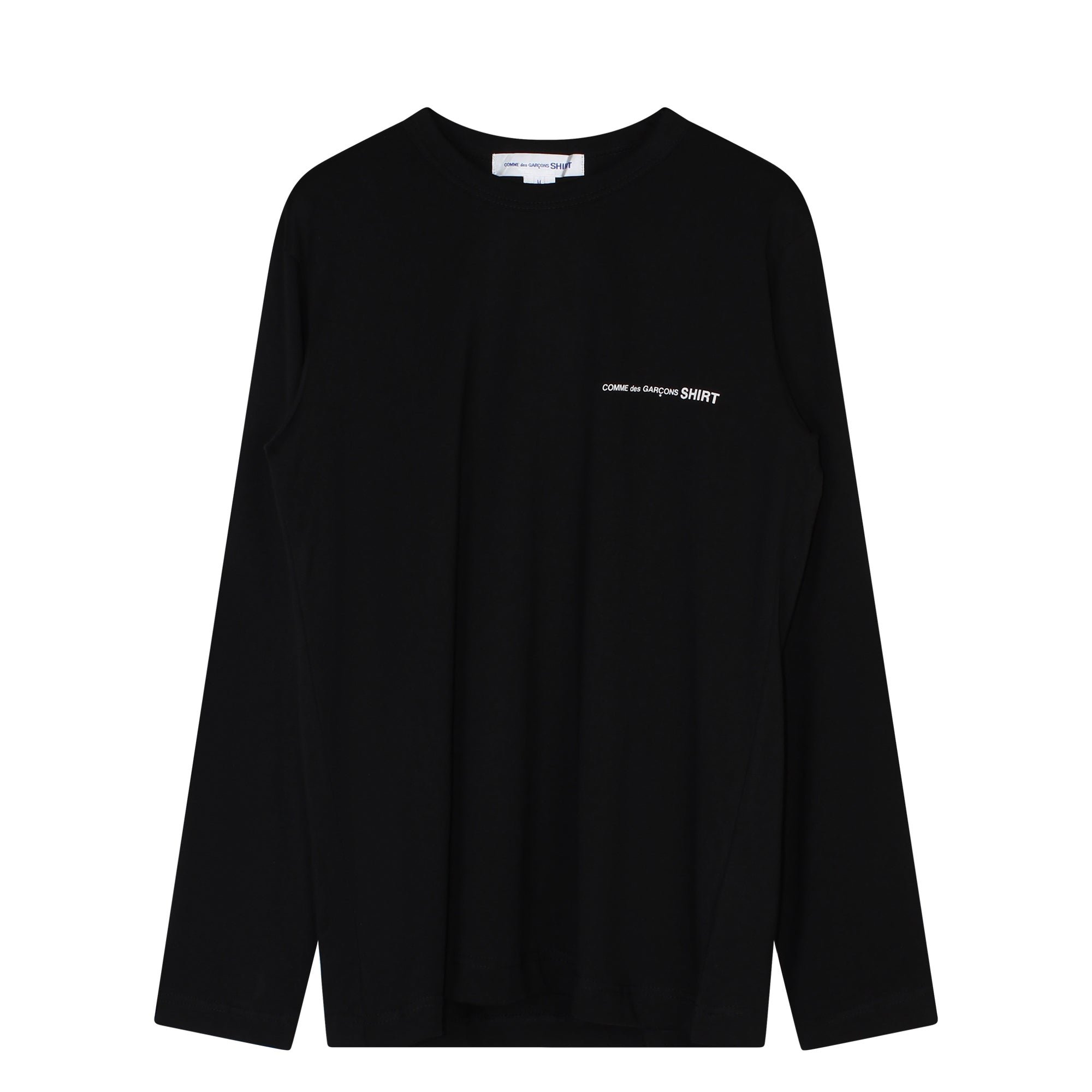 Printed Logo ls T-shirt Black COMME des GARÇONS SHIRT vista0