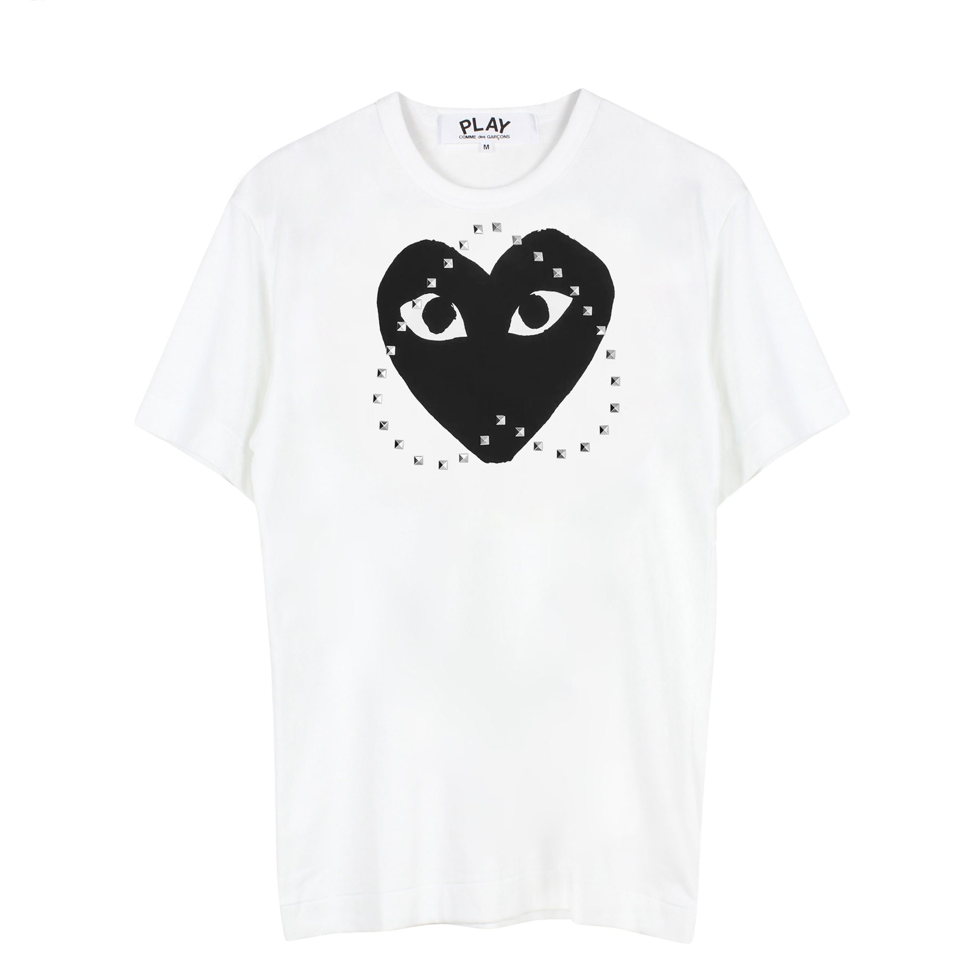 Black Logo Stud T-shirt Comme des Garçons Play vista0