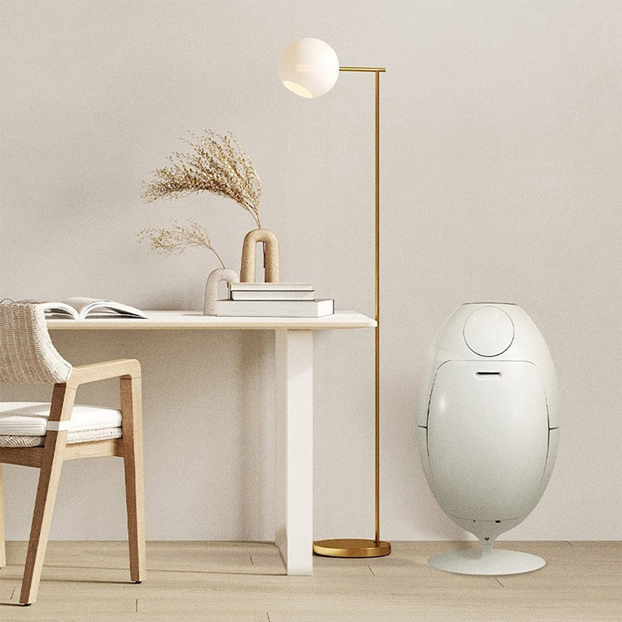 Cestino Ovetto Lacoque, bianco Soldidesign vista5