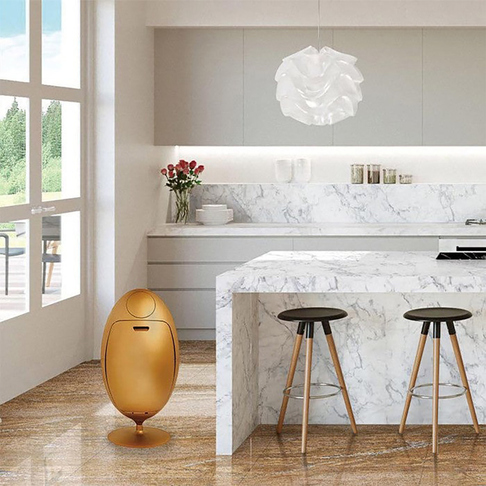 Cestino Ovetto Metal, oro Soldidesign vista3