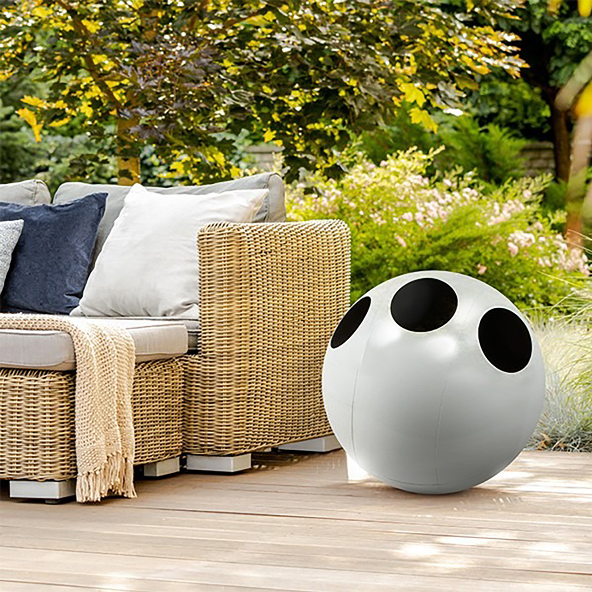 Cestino Sfera ABS, bianco Soldidesign vista3