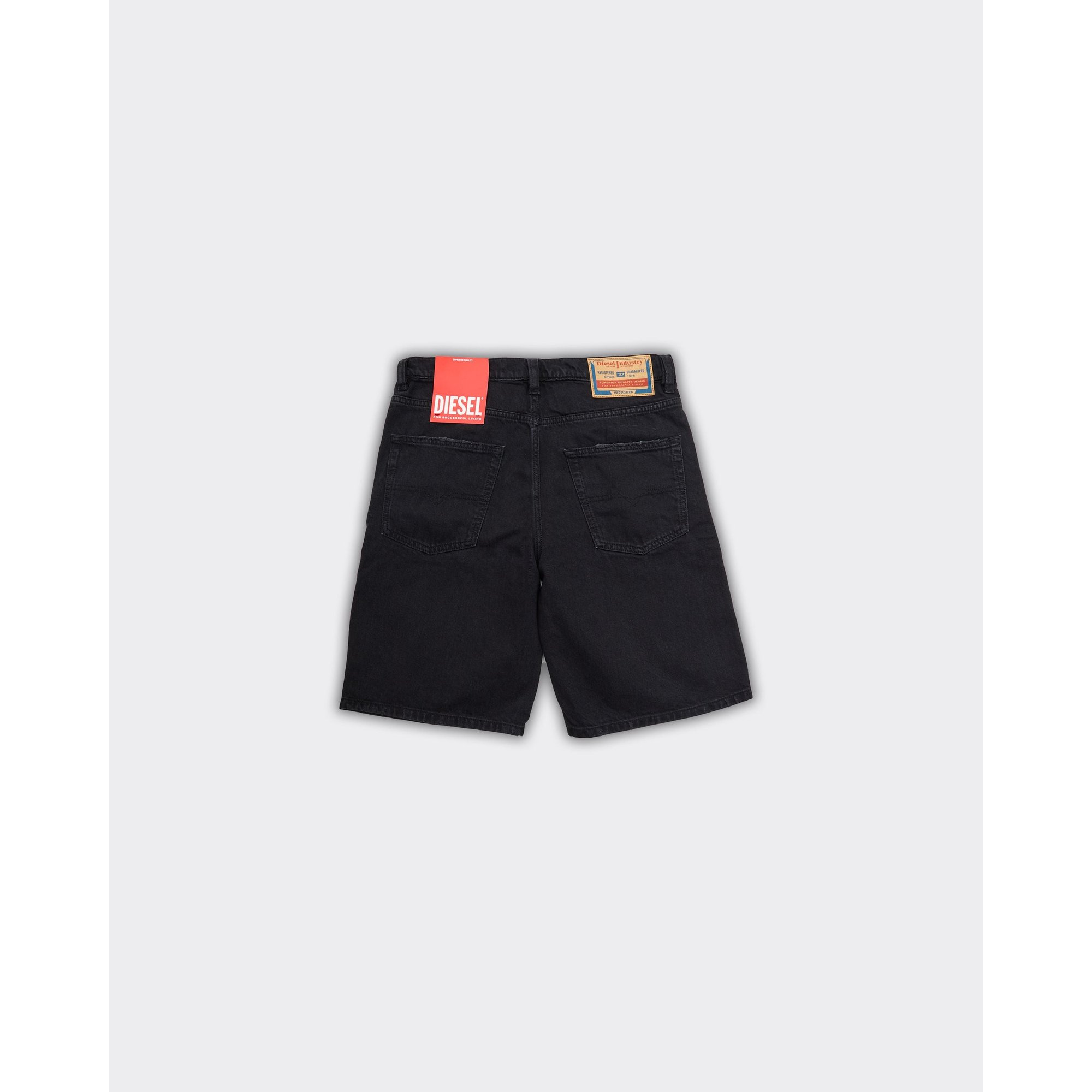Short Regular Denim Nero Diesel  vista3