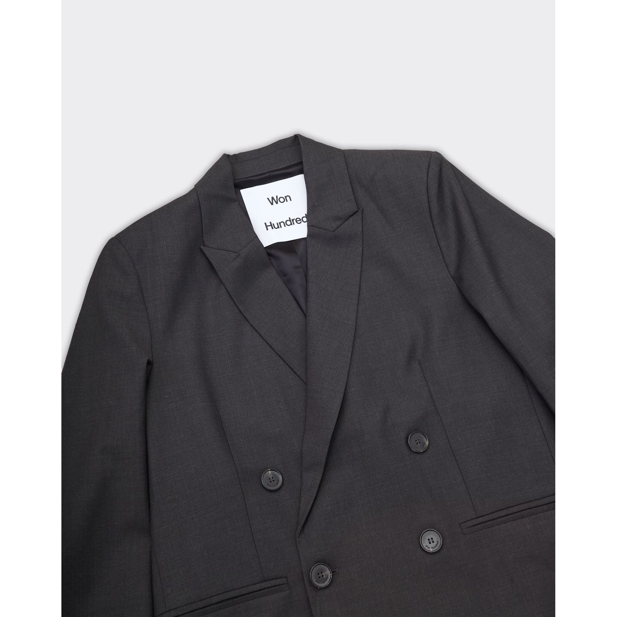 Blazer Doppiopetto Kyan Licorice Won Hundred vista1