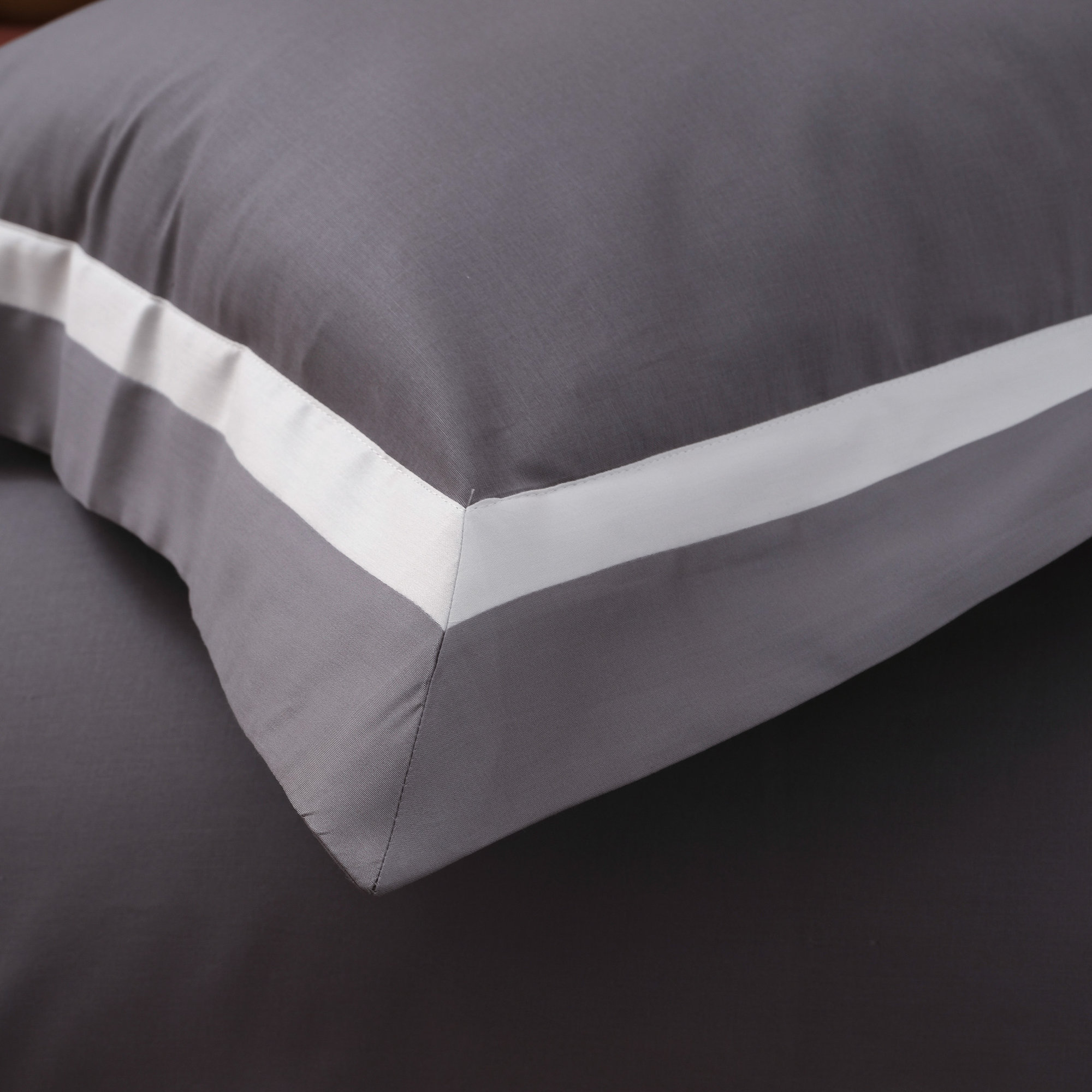 WILLIAM Completo letto matrimoniale Ostrica/Grisaglia Biancoperla vista3
