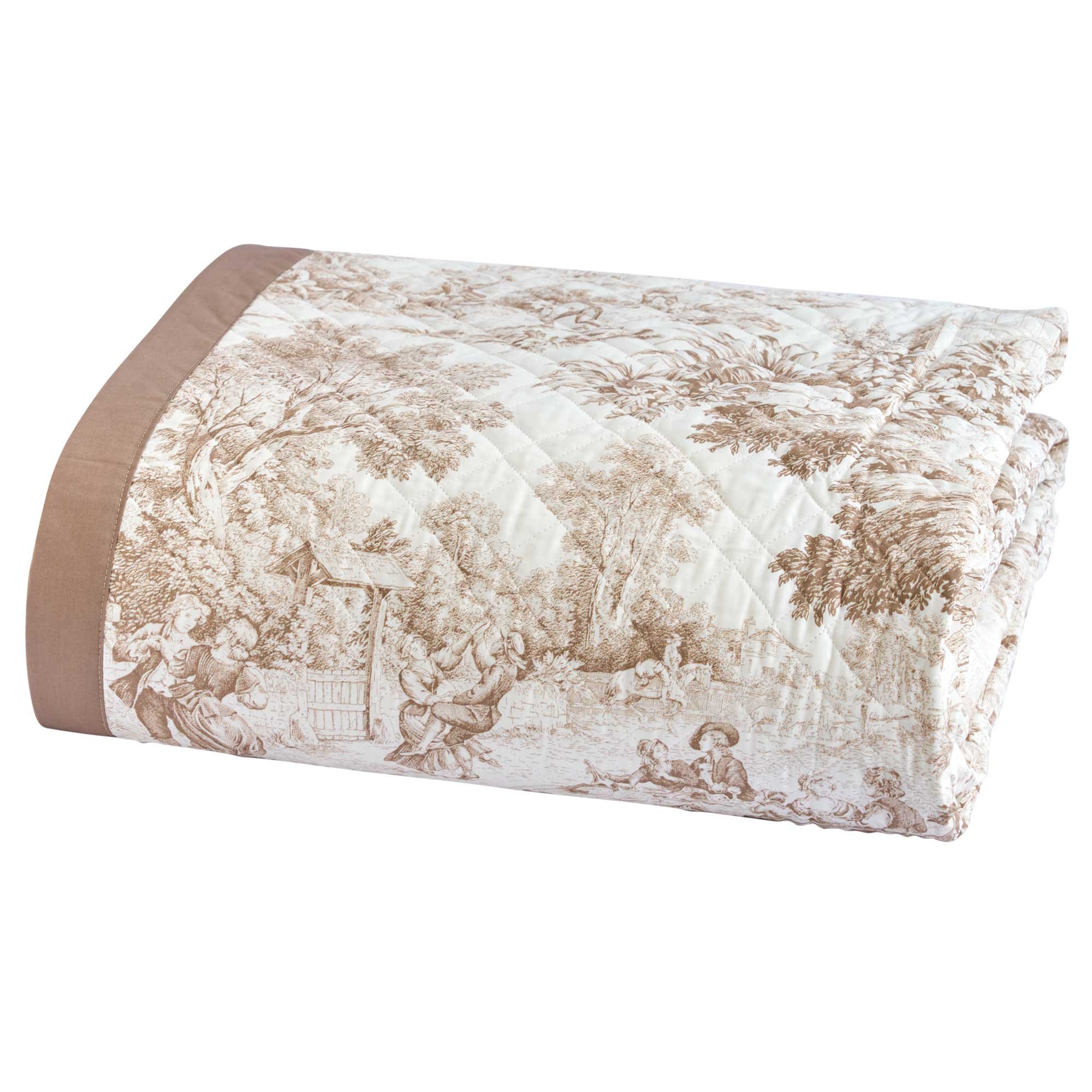 Colcha matrimonial TOILE DE JOUY. 100 gr/m², Arena Biancoperla vista1