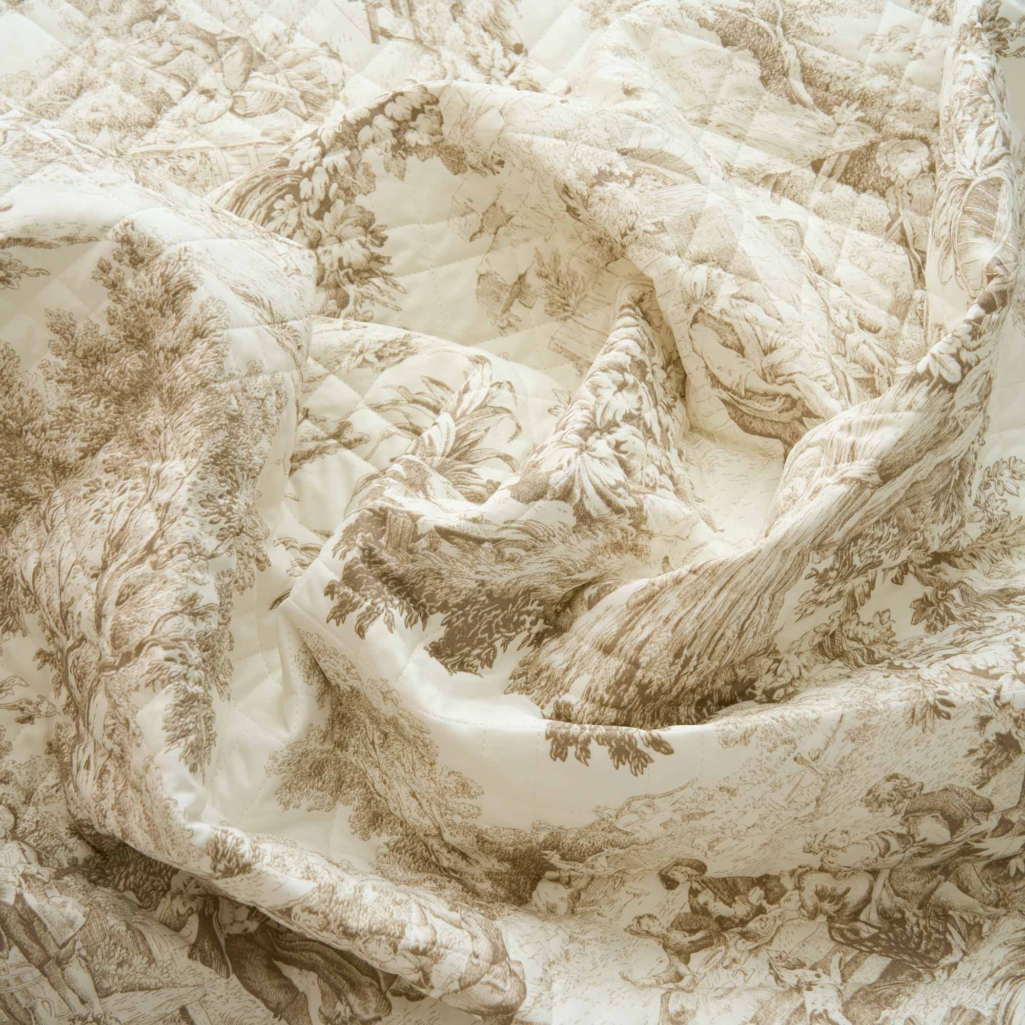 Colcha matrimonial TOILE DE JOUY. 100 gr/m², Arena Biancoperla vista4