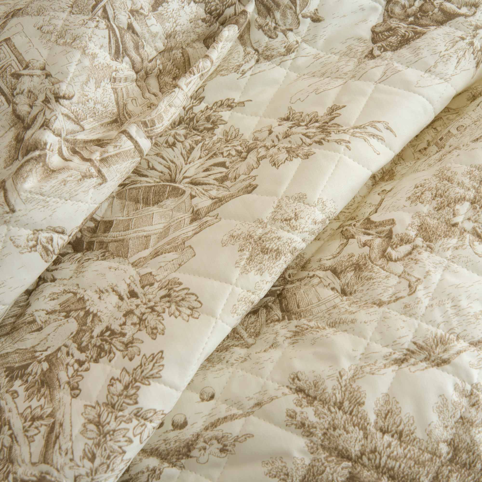 Colcha matrimonial TOILE DE JOUY. 100 gr/m², Arena Biancoperla vista5
