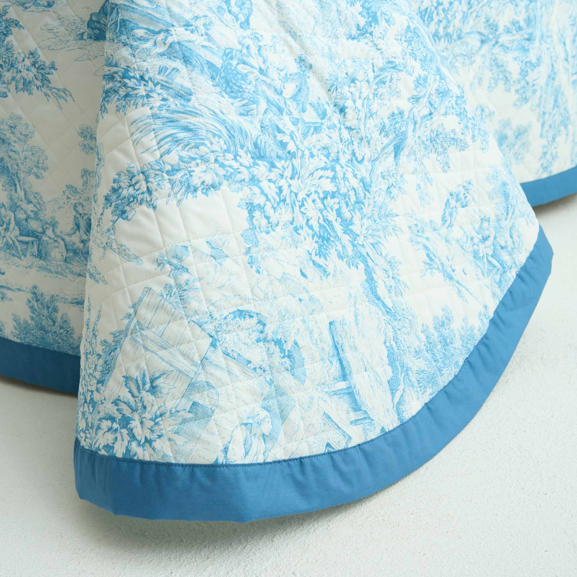 TOILE DE JOUY Kołdra dwuosobowa. 100 gr/mq, Niebieski Biancoperla vista2