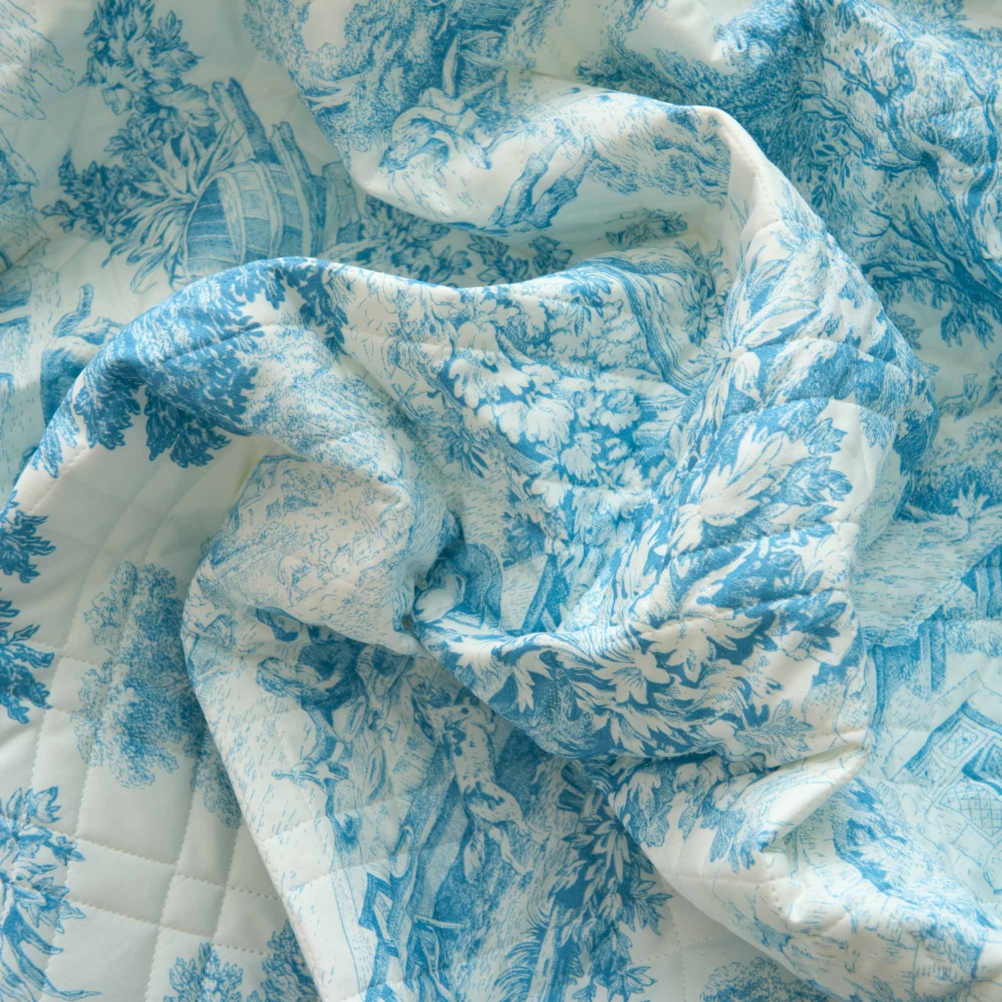 TOILE DE JOUY Kołdra dwuosobowa. 100 gr/mq, Niebieski Biancoperla vista4