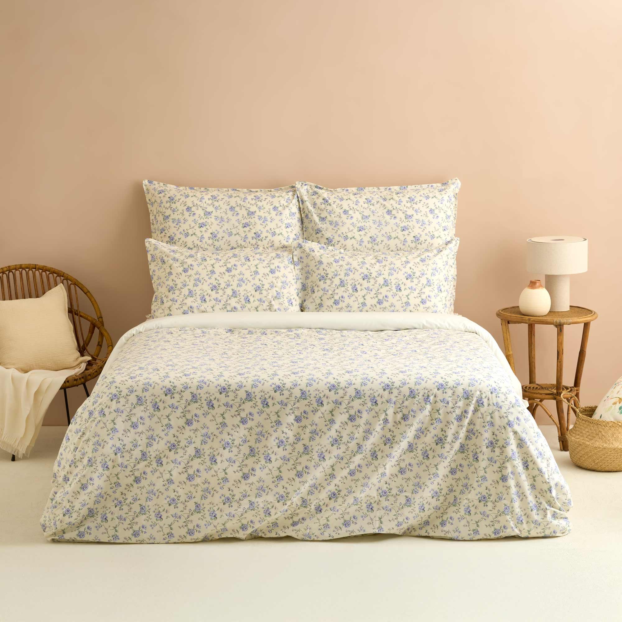 ROSITA Juego de funda nórdica matrimonial, Azul Biancoperla vista1