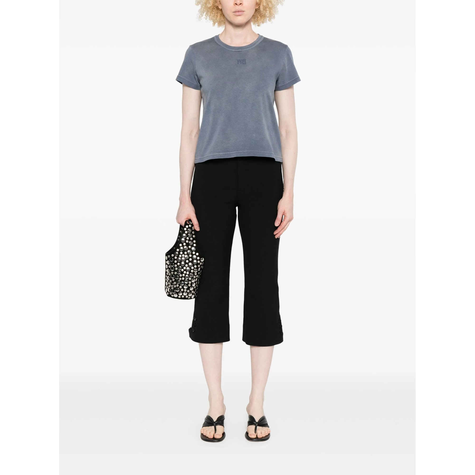 Essential Jsy Shrunken Tee W/puff Logo Alexander Wang vista1