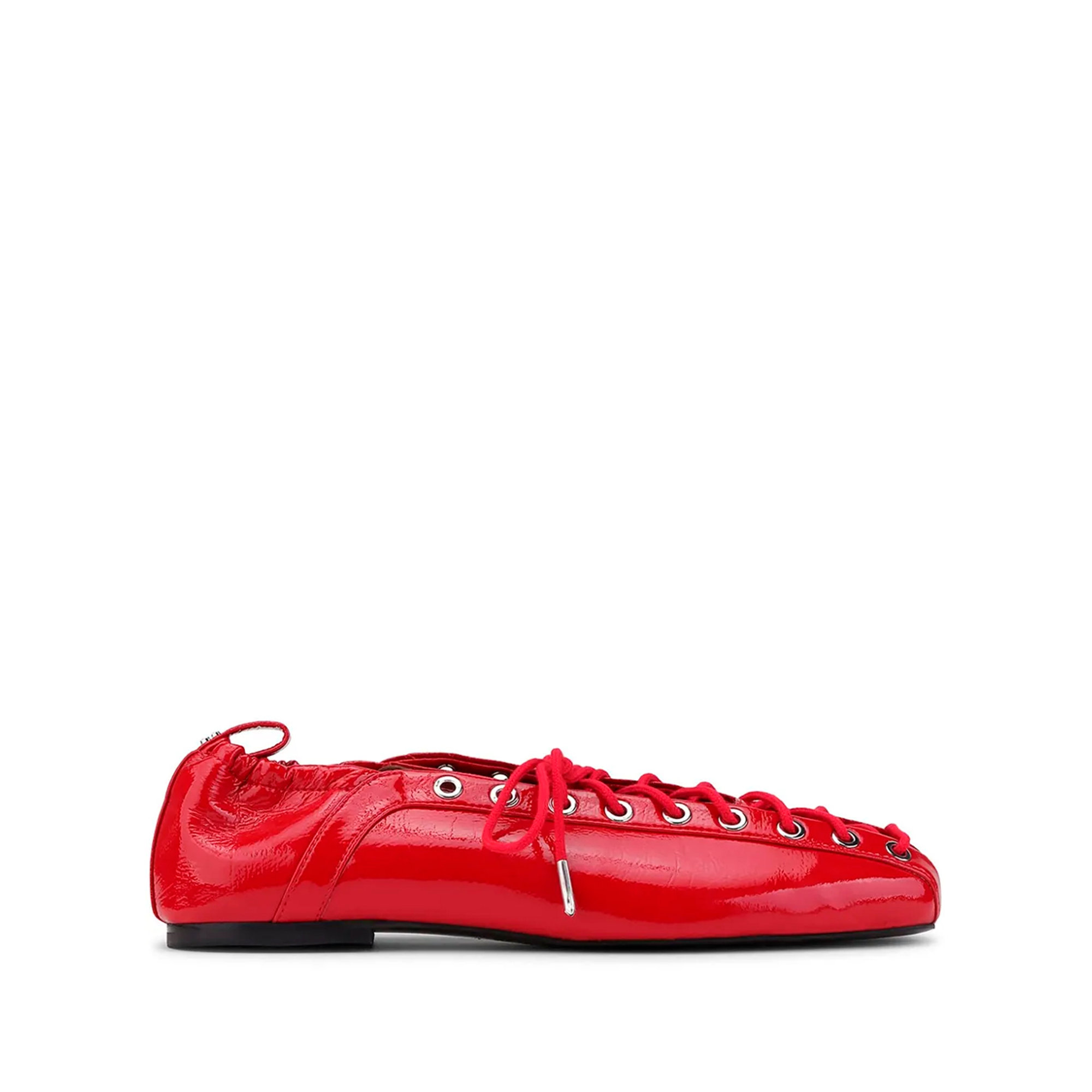 Eyelets Lace up Ballerina Naplack S3087 Ganni vista0