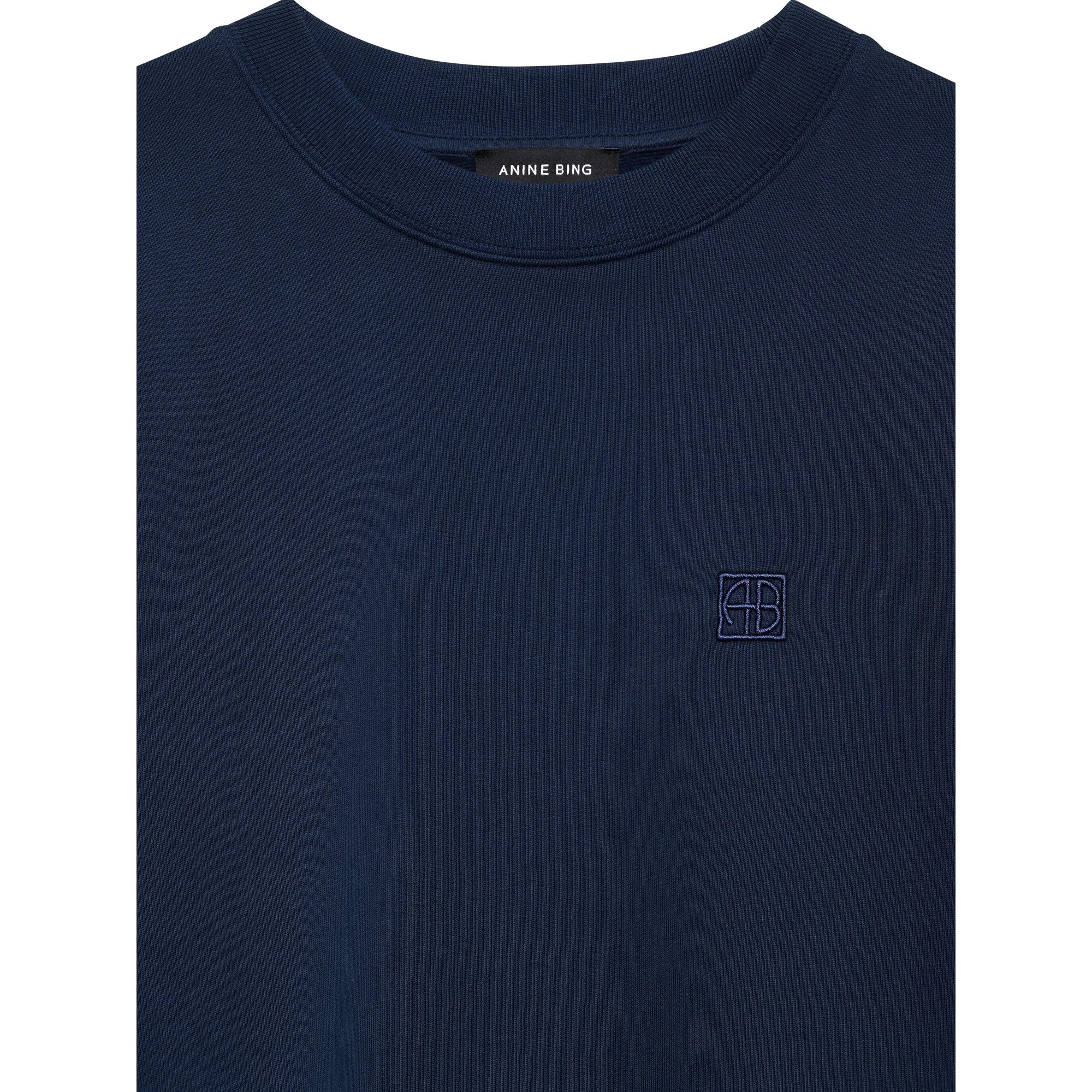 Miles Sweatshirt Framed Monogram - Washed Navy Anine Bing vista3