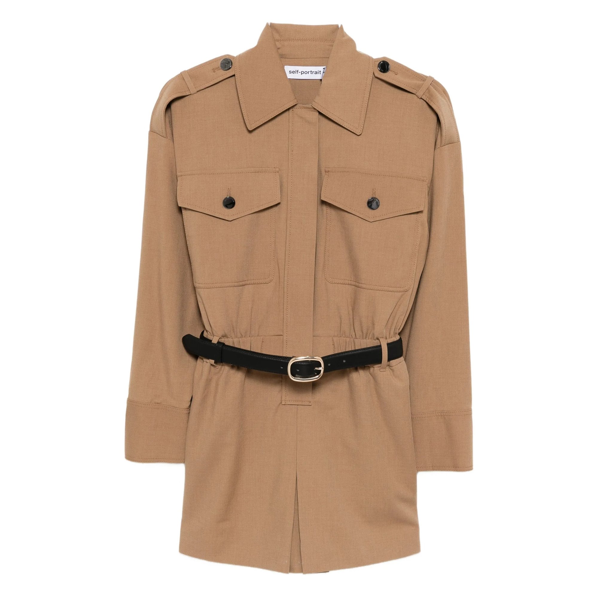 Beige Twill Playsuit SELF-PORTRAIT vista0