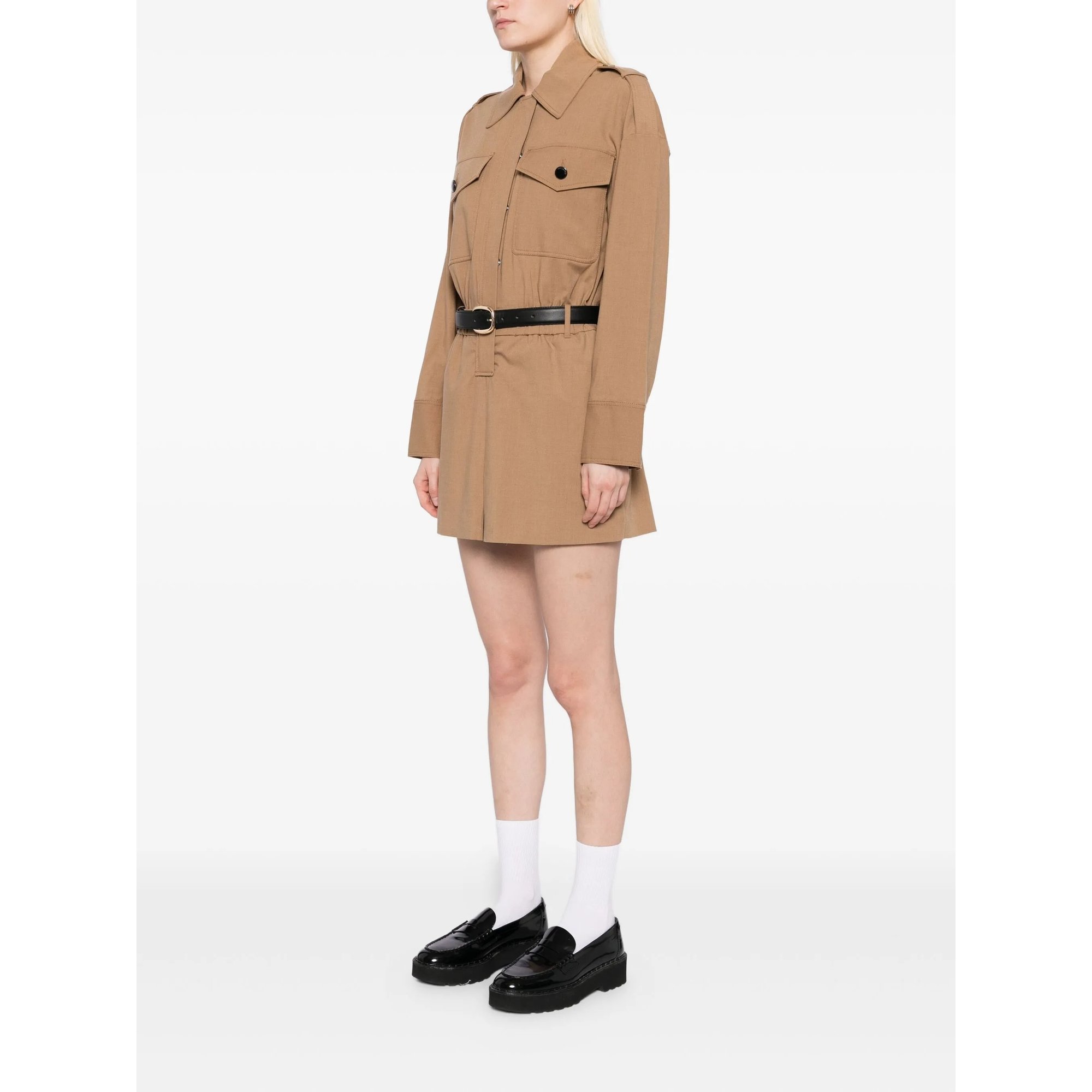 Beige Twill Playsuit SELF-PORTRAIT vista2
