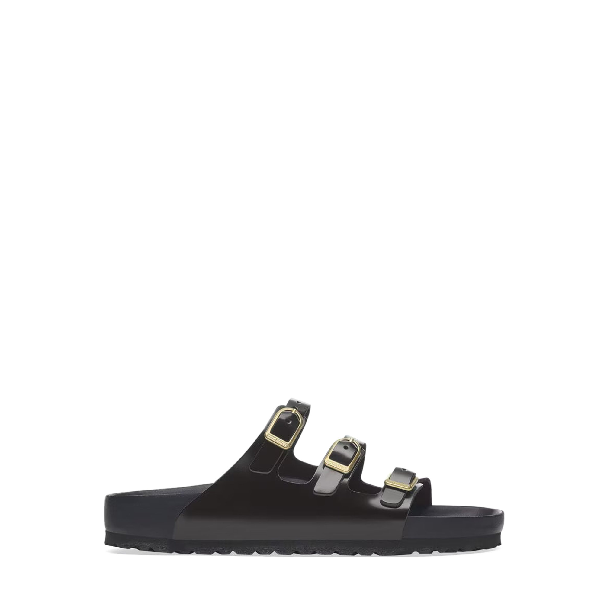 Florida Dbuckle Exquisite Shine Black, Natural Lea Birkenstock vista0