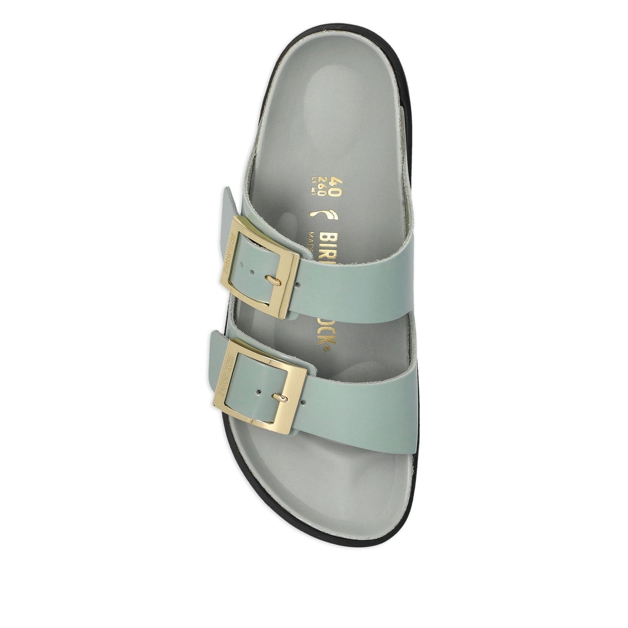 Arizona db Shine Pure Sage, Natural Leather Birkenstock vista2