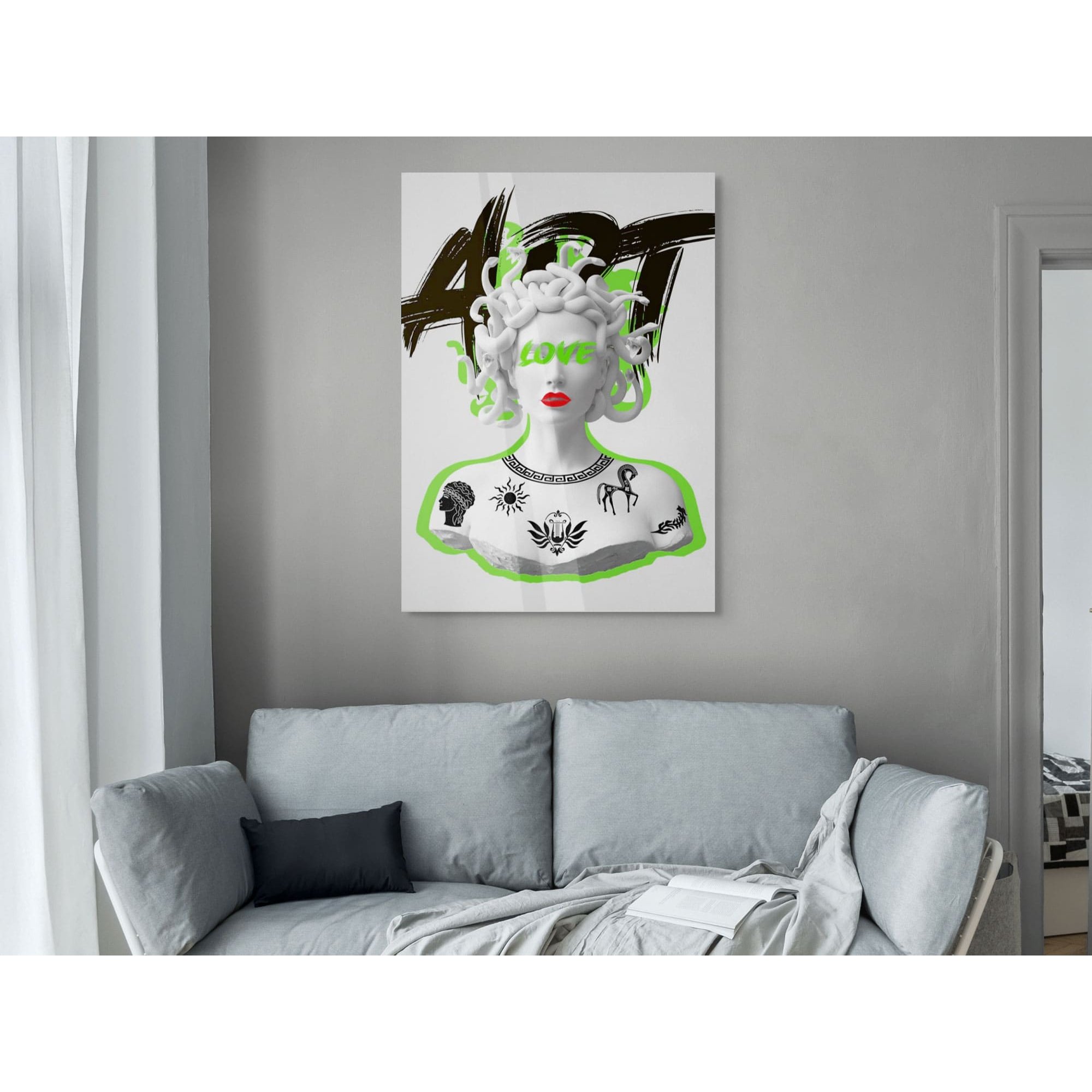 Adm - Druck auf Acryl 'Stilisierte Qualle' Arte dal mondo vista0