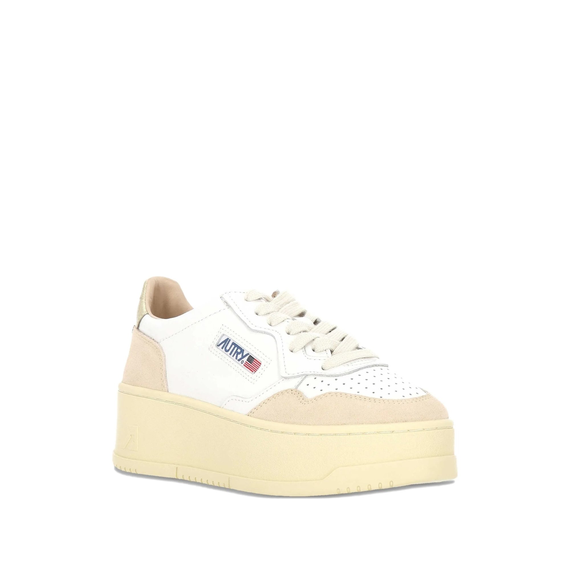 Platform Low Woman Leat/suede Autry vista1