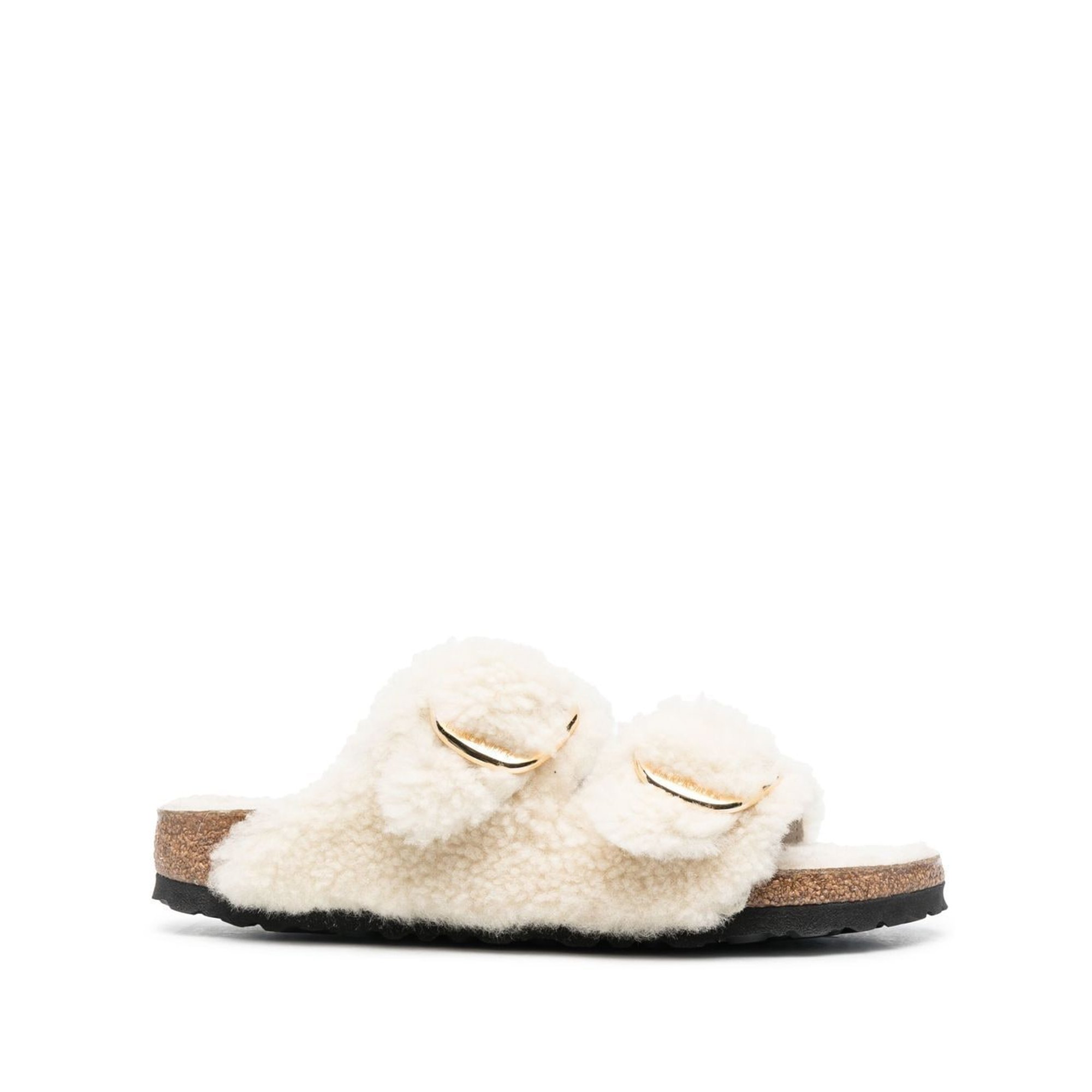 Arizona Big Buckle Shearling Teddy Eggshell, Fur Birkenstock vista0