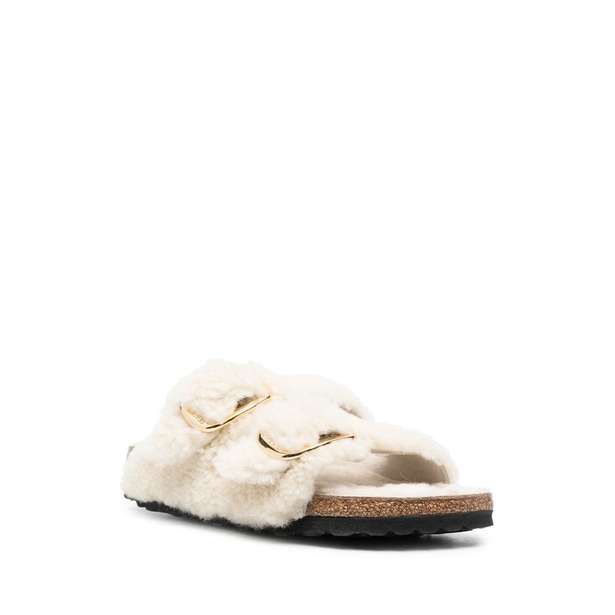 Arizona Big Buckle Shearling Teddy Eggshell, Fur Birkenstock vista1