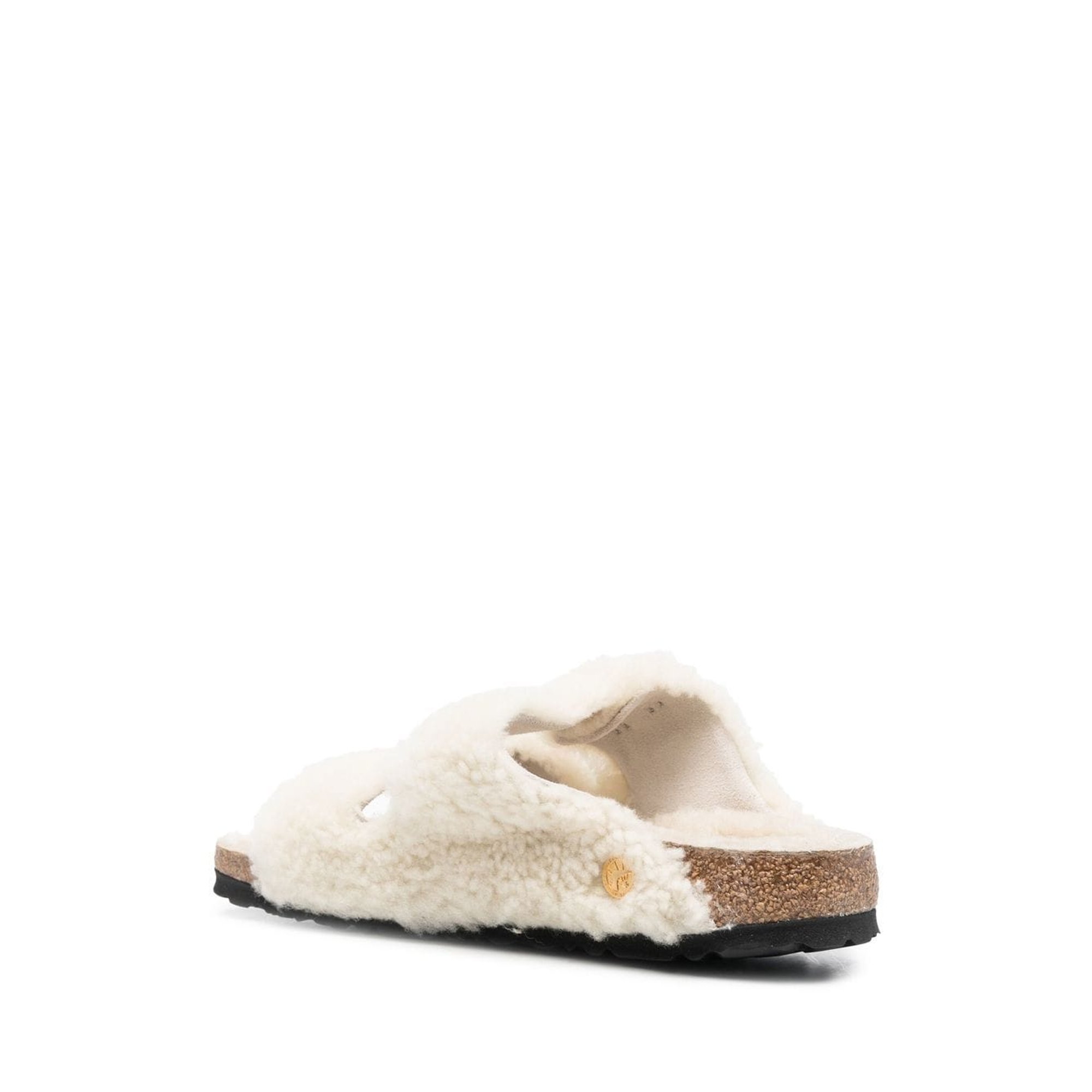 Arizona Big Buckle Shearling Teddy Eggshell, Fur Birkenstock vista2