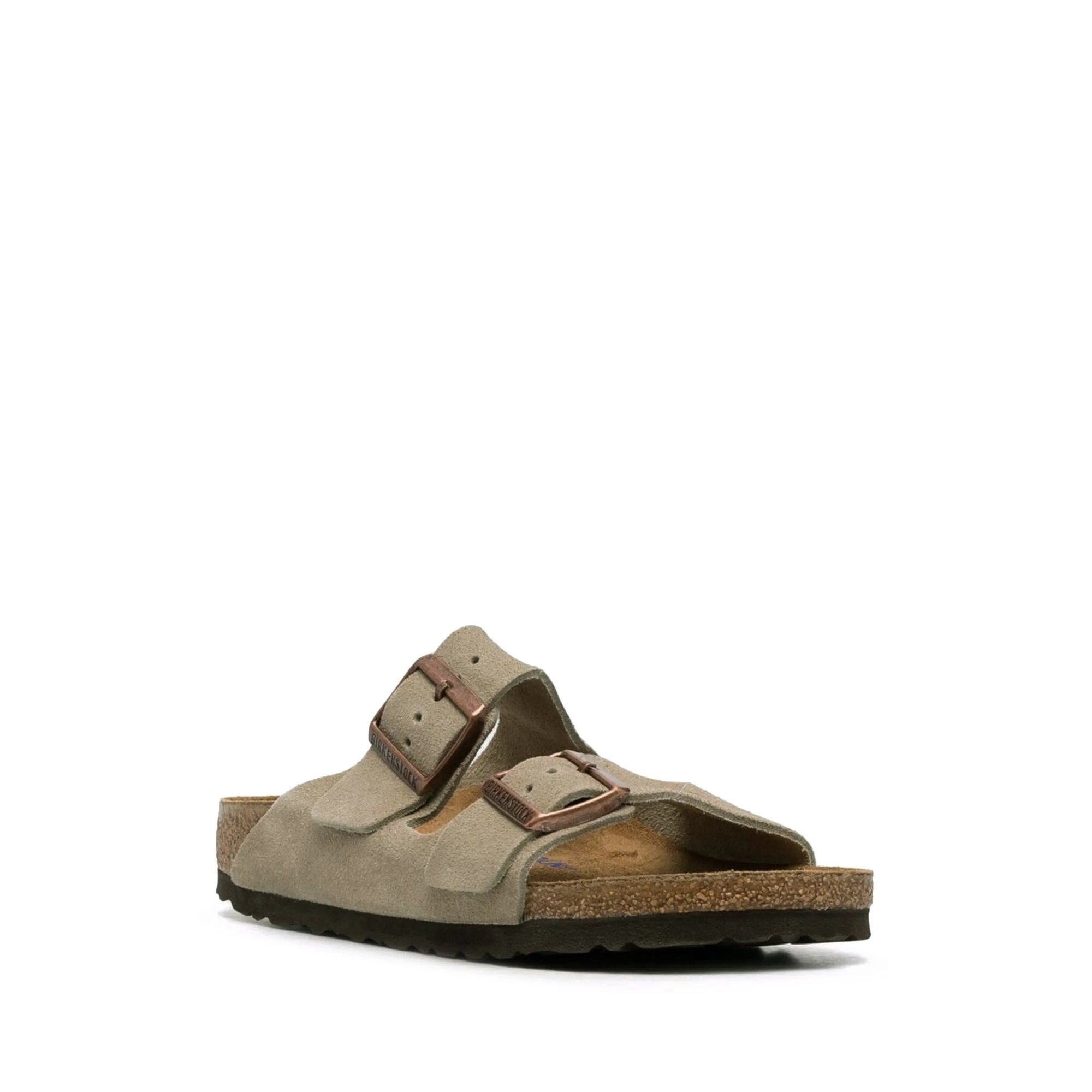 Arizona Sfb Taupe, Suede Leather Birkenstock vista1