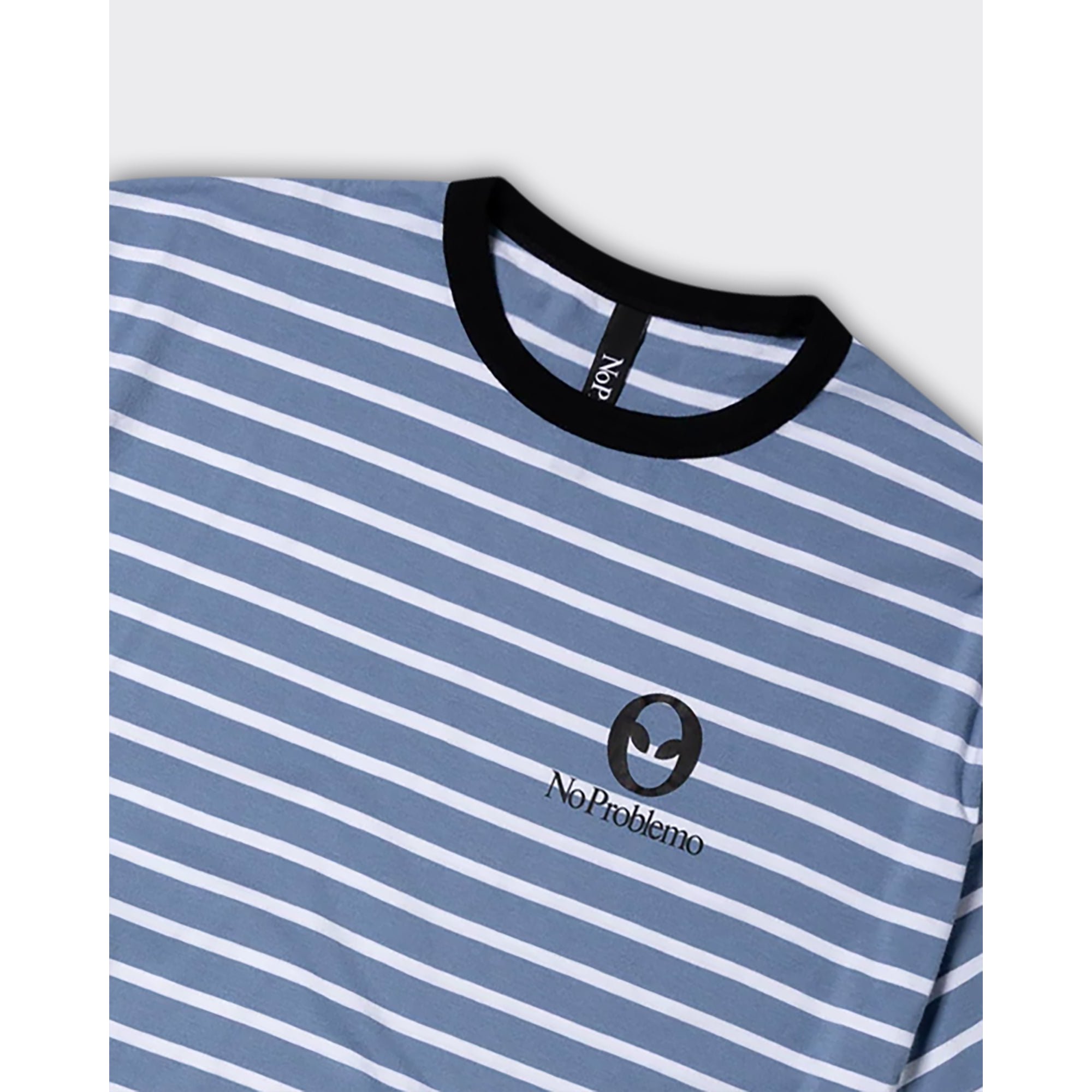 T-shirt Breton Stripe Blu No Problemo vista1