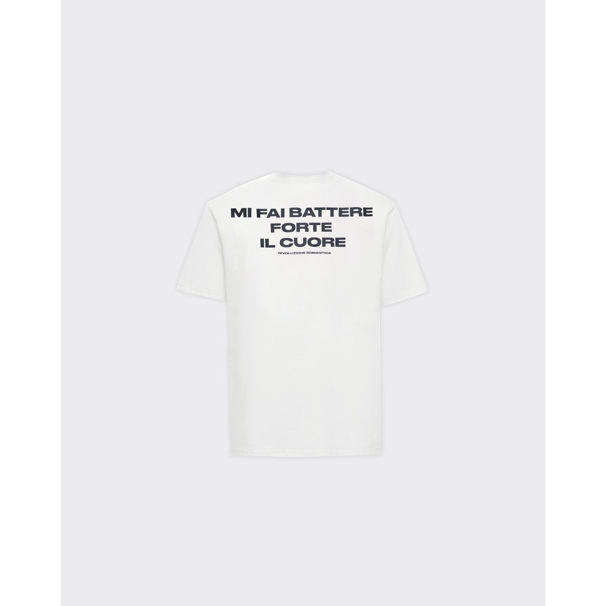 T-shirt mi Fai Battere il Cuore Bianca Rivoluzione Romantica vista0