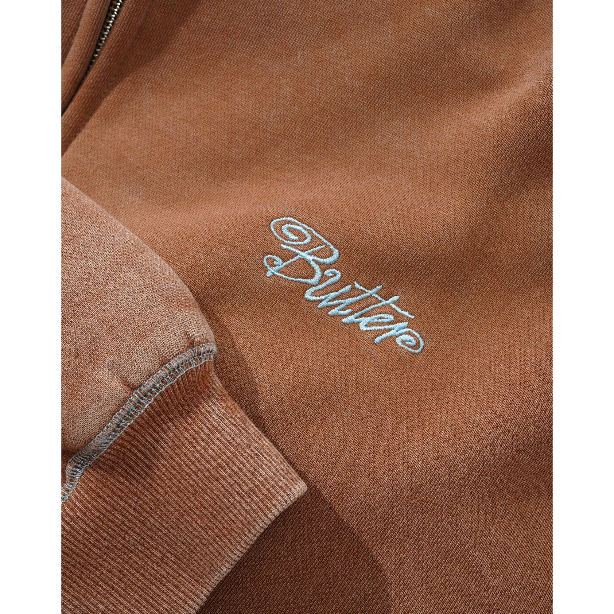 Felpa Jive Zip-thru Washed Marrone Butter Goods vista1