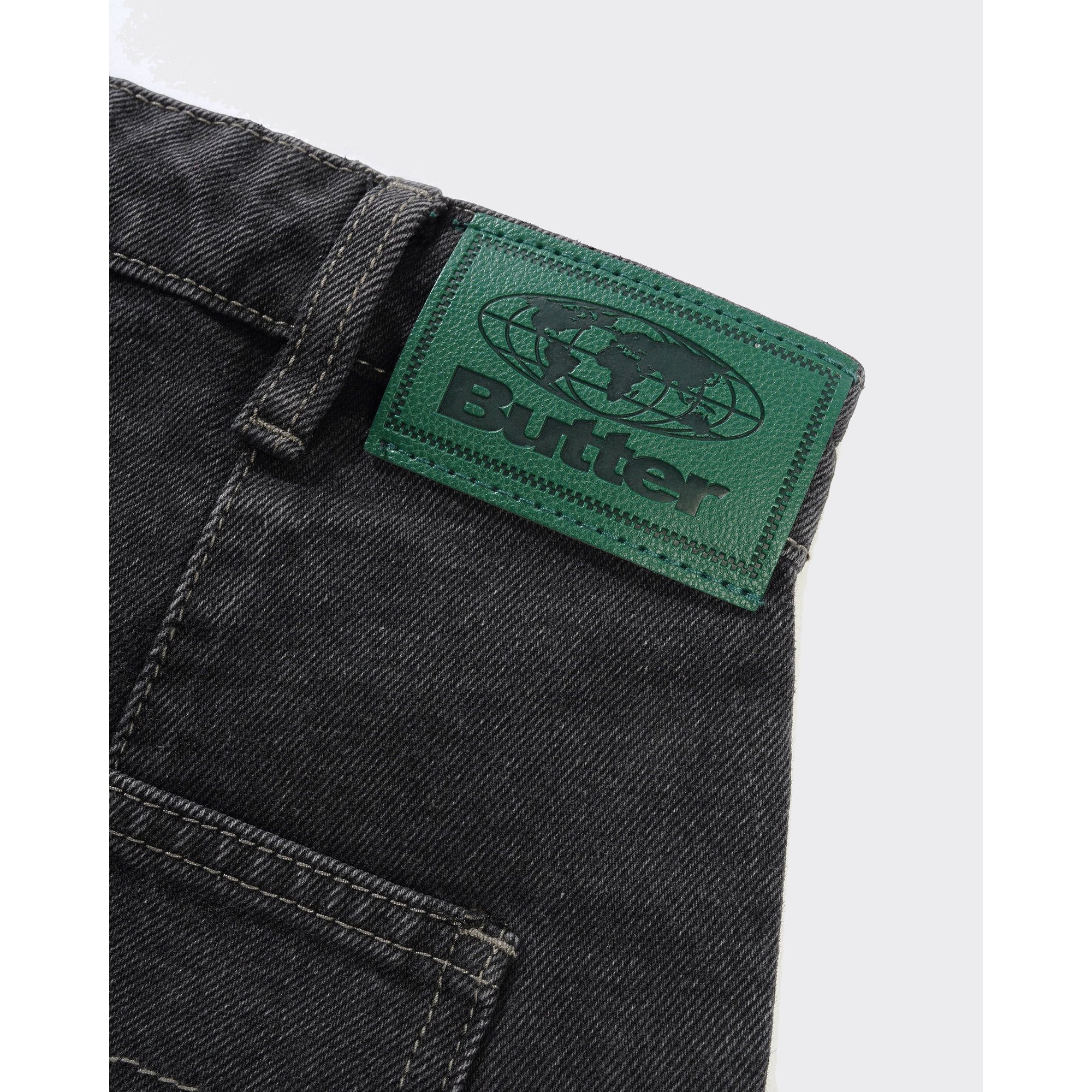 Jeans Wide Cut Denim Washed Black Butter Goods vista2