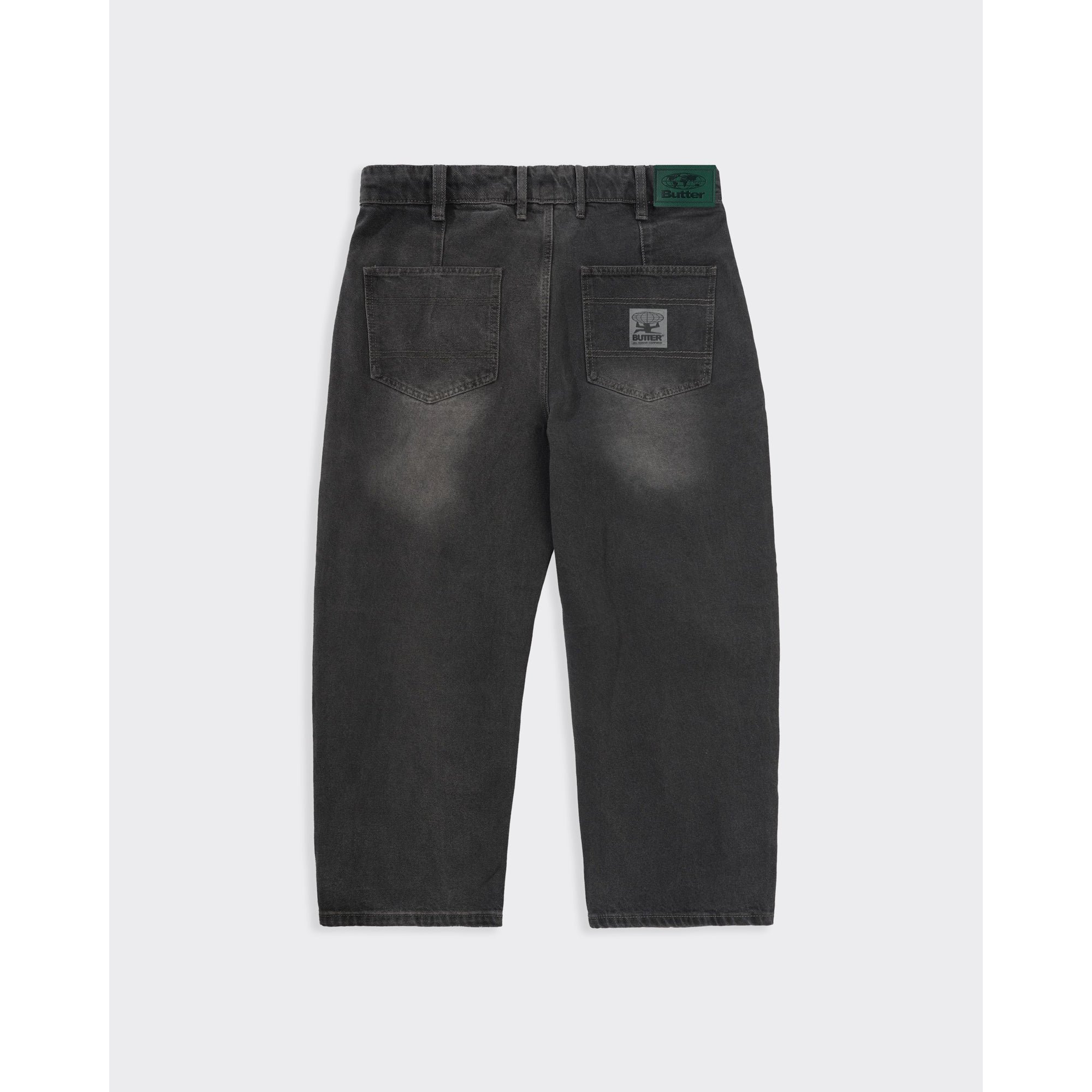 Jeans Wide Cut Denim Washed Black Butter Goods vista3