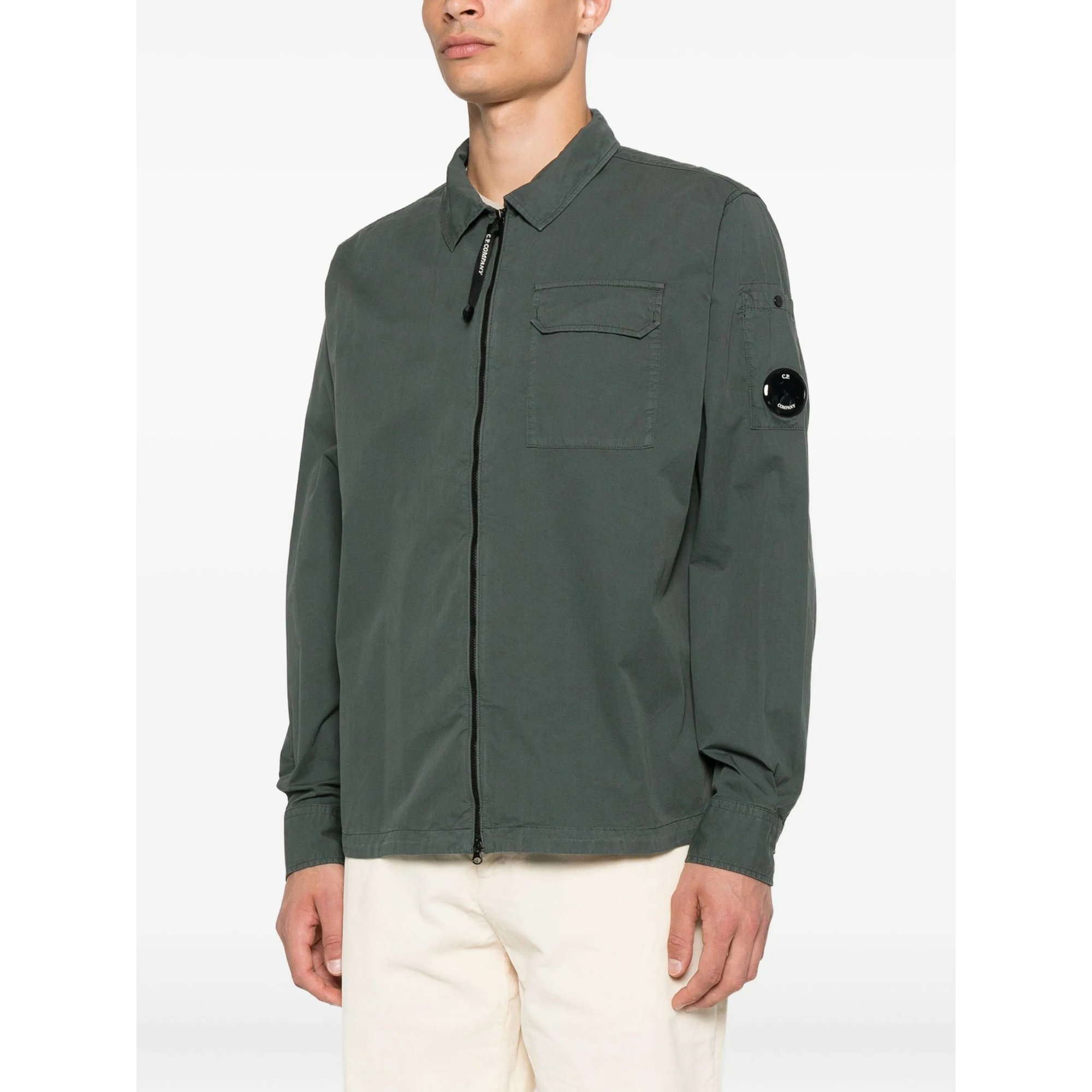 Overshirt in Organic Gabardine CP Company vista3
