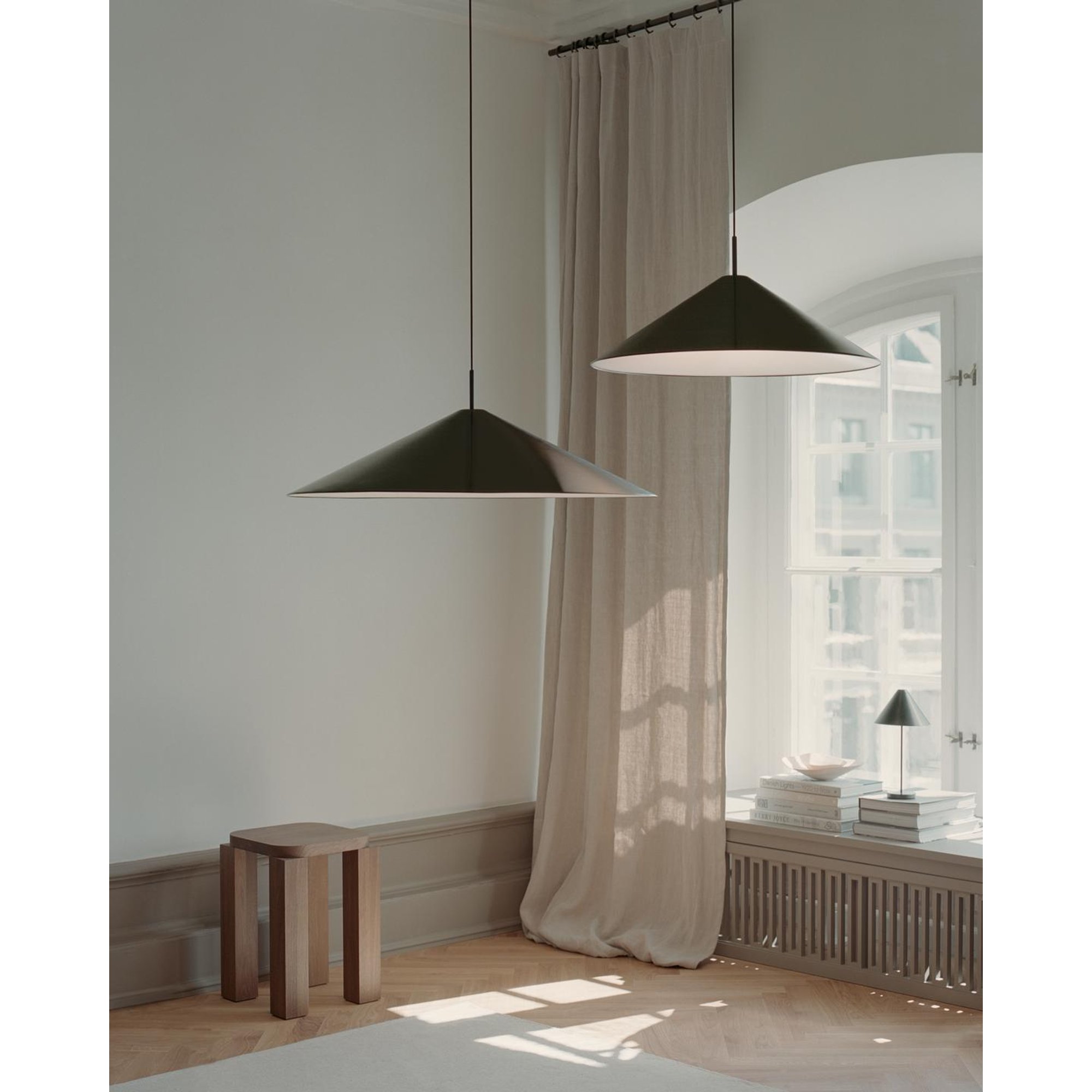 Brolly Lampada a sospensione, Ø90, Nero Anodised Alluminio, EU/AU/UK New Works vista5