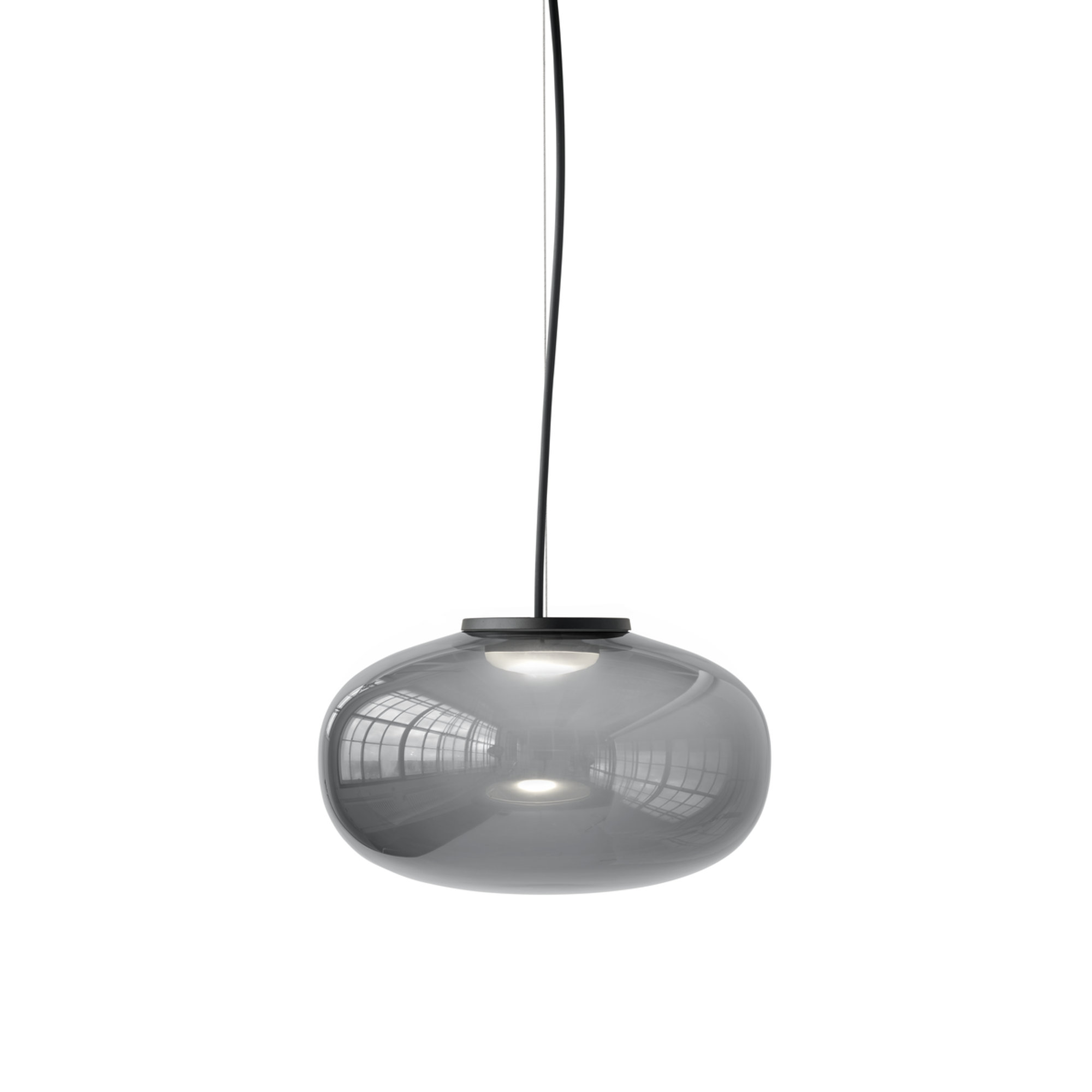 Karl-Johan Lampada a sospensione, Large Ø40, Vetro fumé, EU New Works vista0