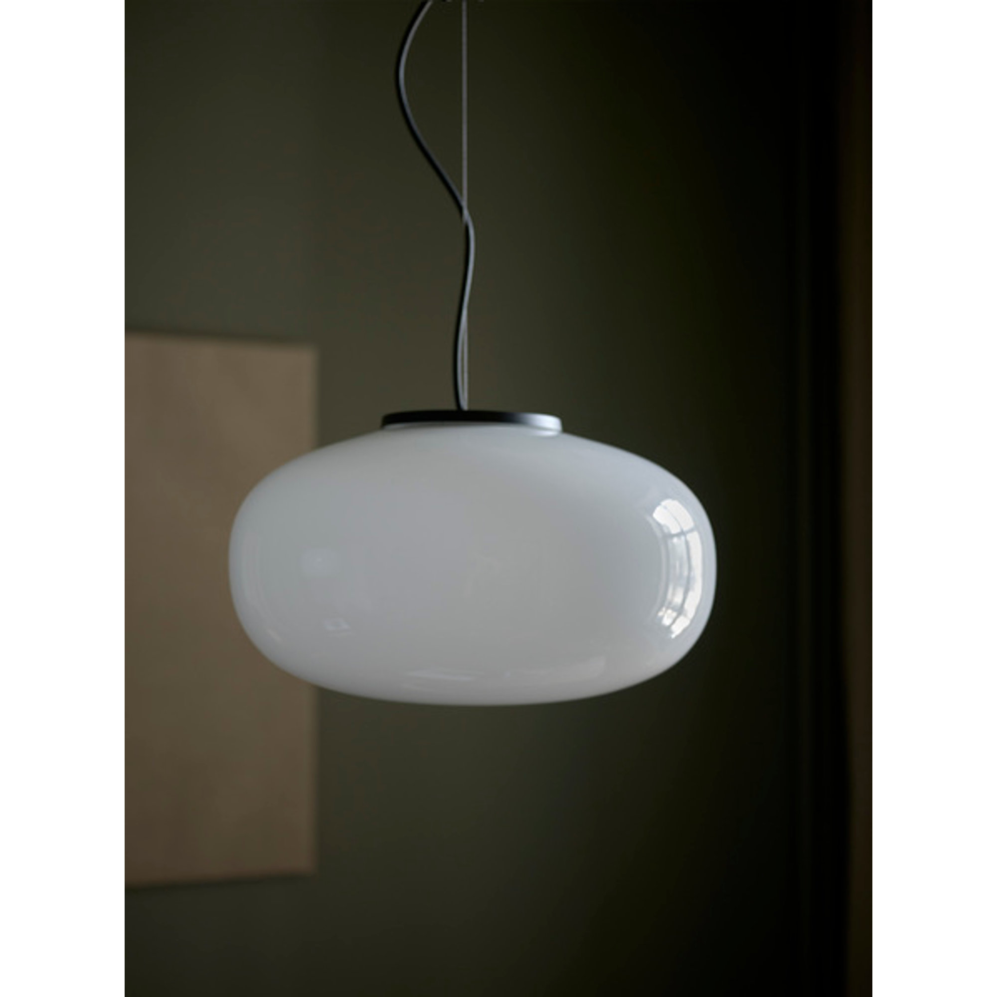 Karl-Johan Lampada a sospensione, Large Ø40, Bianco Vetro opalino, EU New Works vista3