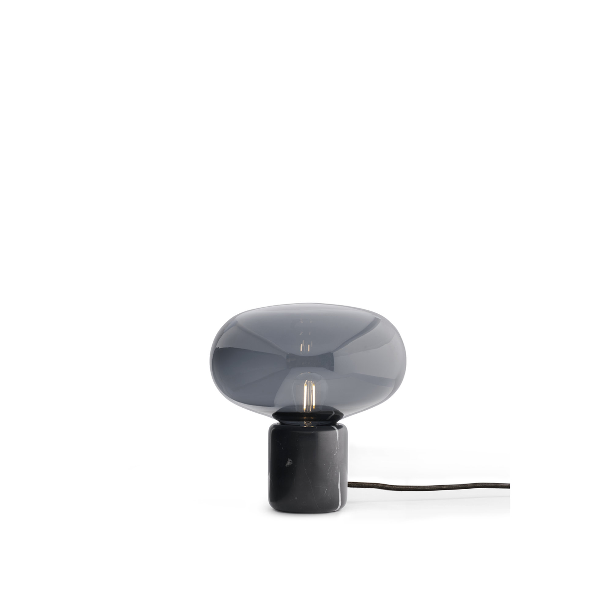 Karl-Johan Lampada da tavolo, Nero Marquina w. Vetro fumé, EU New Works vista0