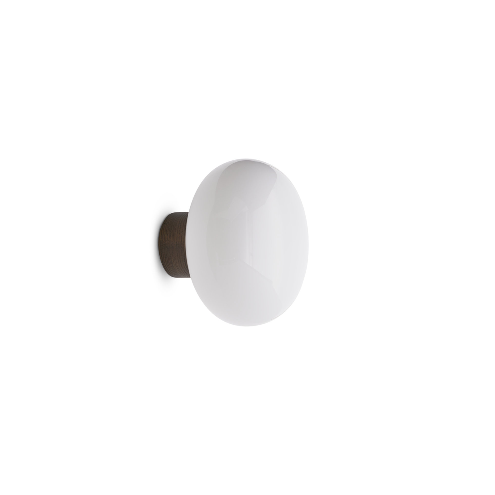 Karl-Johan Applique, Smoked Oak w. Bianco Vetro opalino, EU New Works vista0