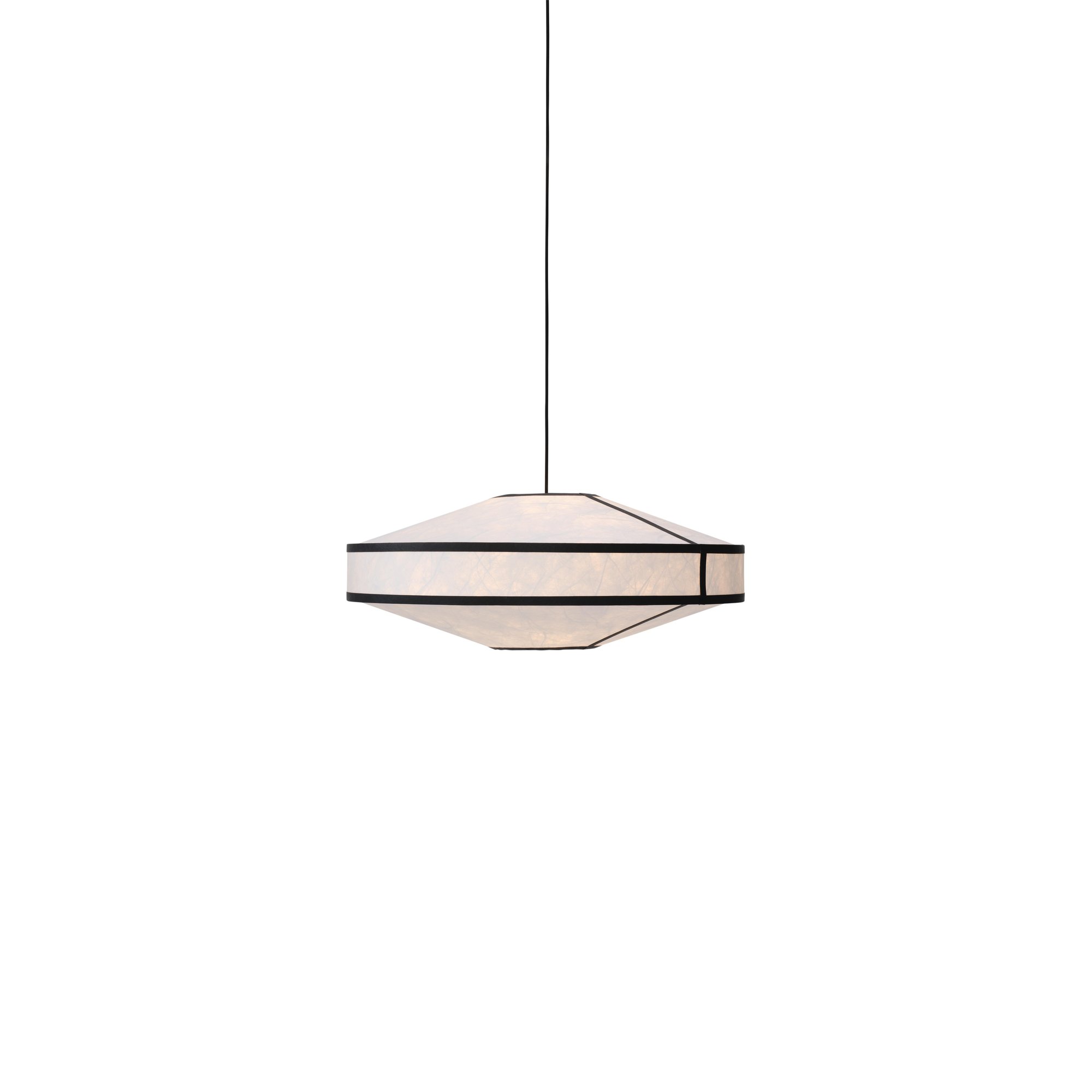 Kite Pendant 3B, Bianco and Nero, Ø75, EU-UK-AU New Works vista1