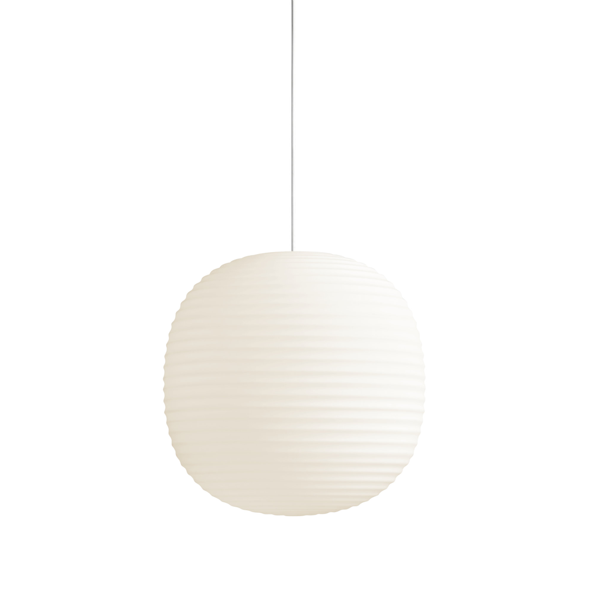 Lantern Lampada a sospensione, Large Ø40, Bianco Vetro opalino, EU/UK/AU New Works vista1
