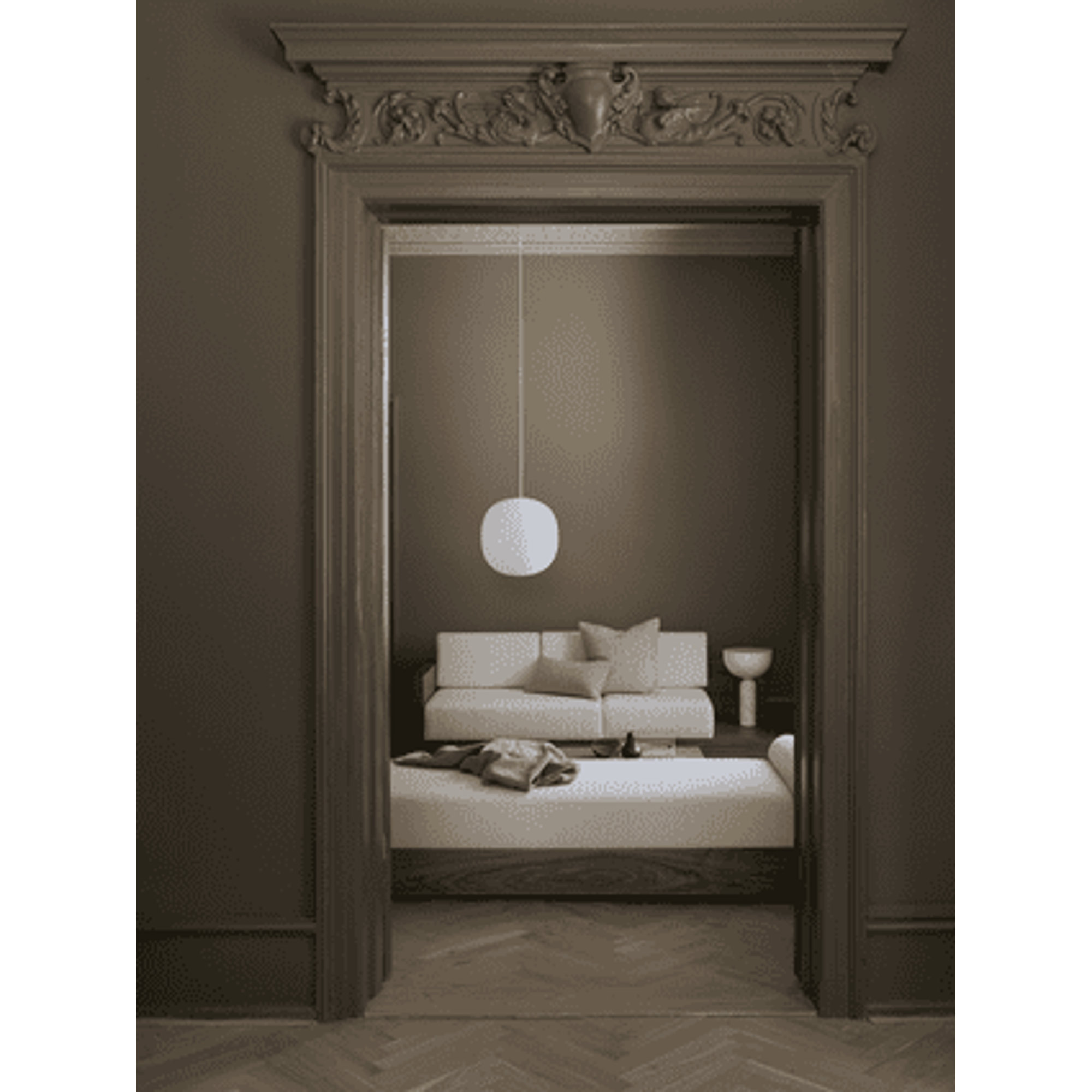 Lantern Lampada a sospensione, Large Ø40, Bianco Vetro opalino, EU/UK/AU New Works vista5