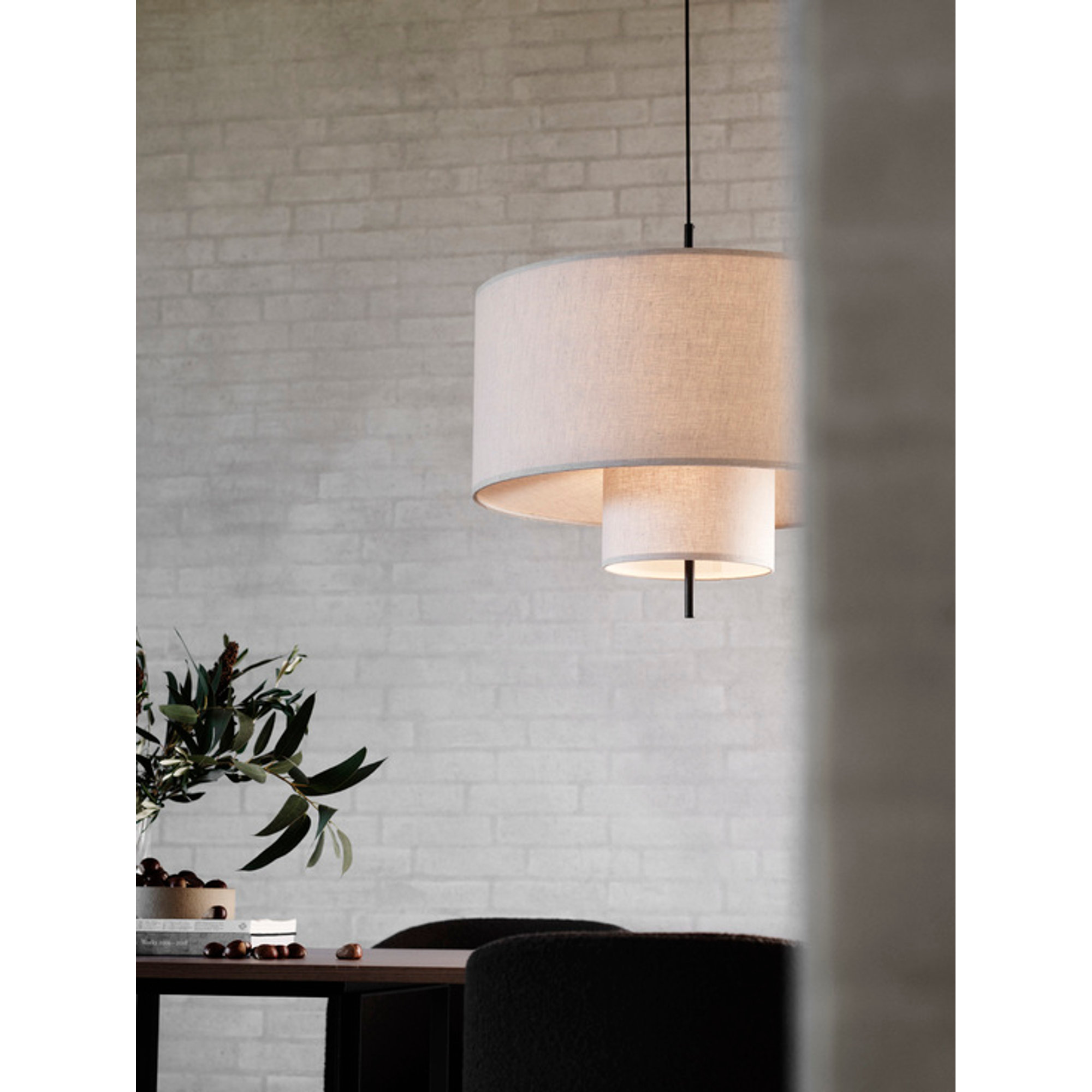 Margin Lampada a sospensione, Ø70, Beige Canvas, EU/UK/AU New Works vista2