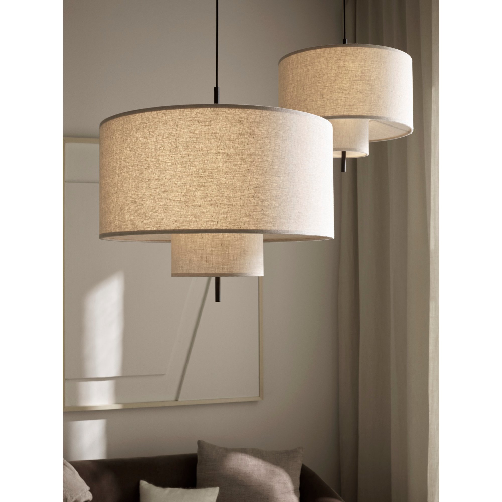 Margin Lampada a sospensione, Ø70, Beige Canvas, EU/UK/AU New Works vista4